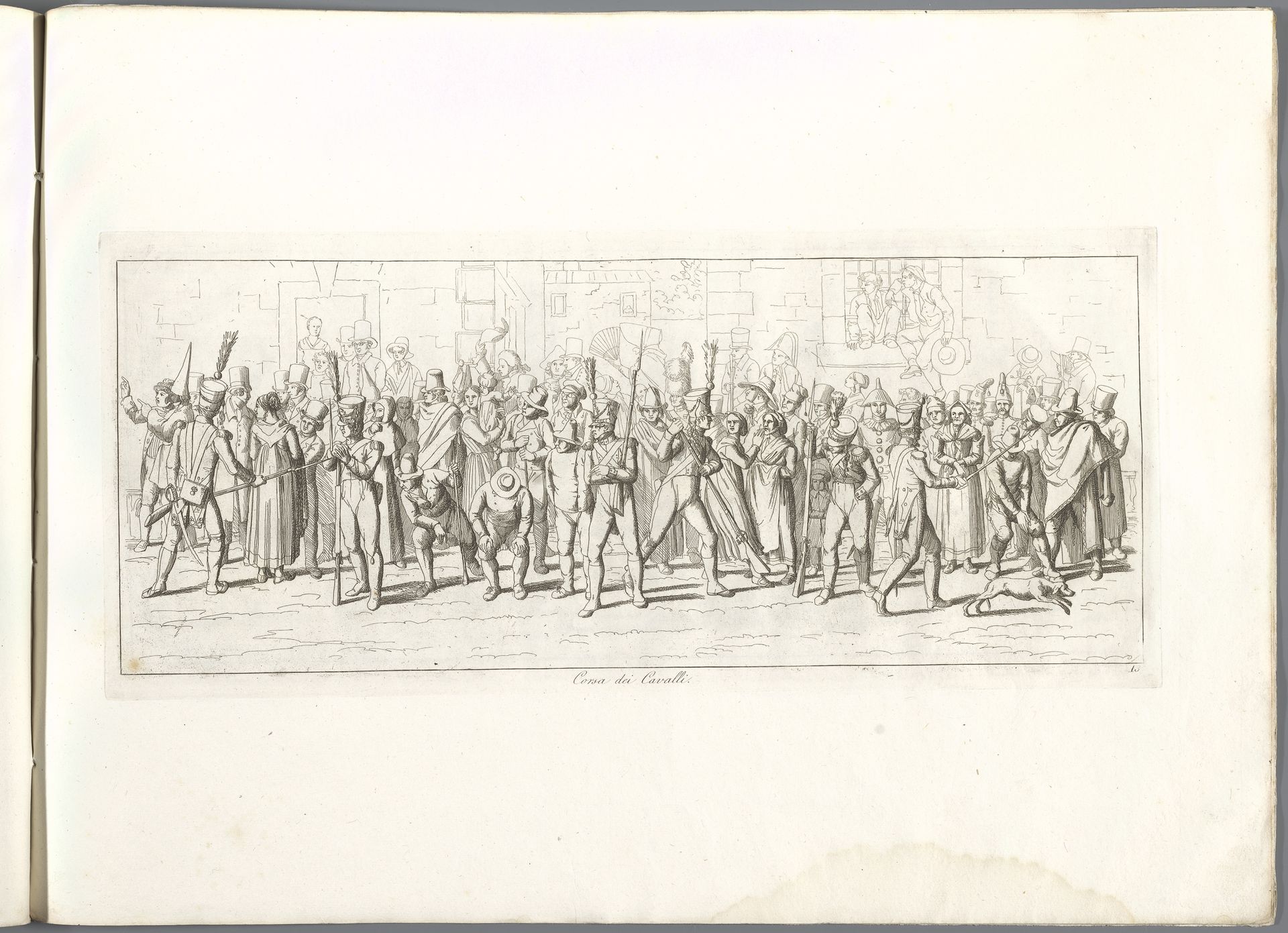 Toeschouwers voor de paardenrace by Carl Gustaf Hjalmar Mörner