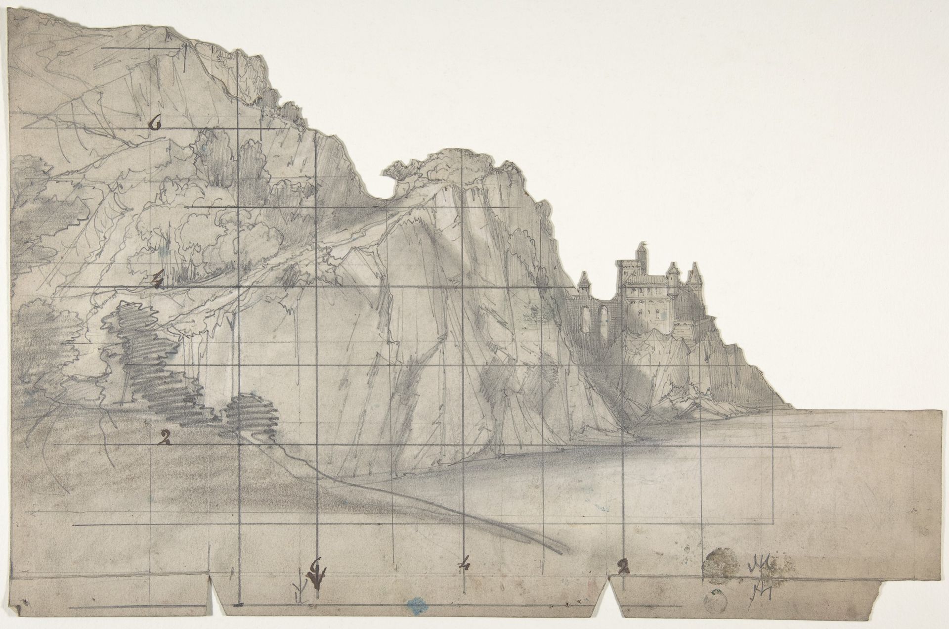 Design for a Stage Set at the Opéra, Paris by Eugène Cicéri