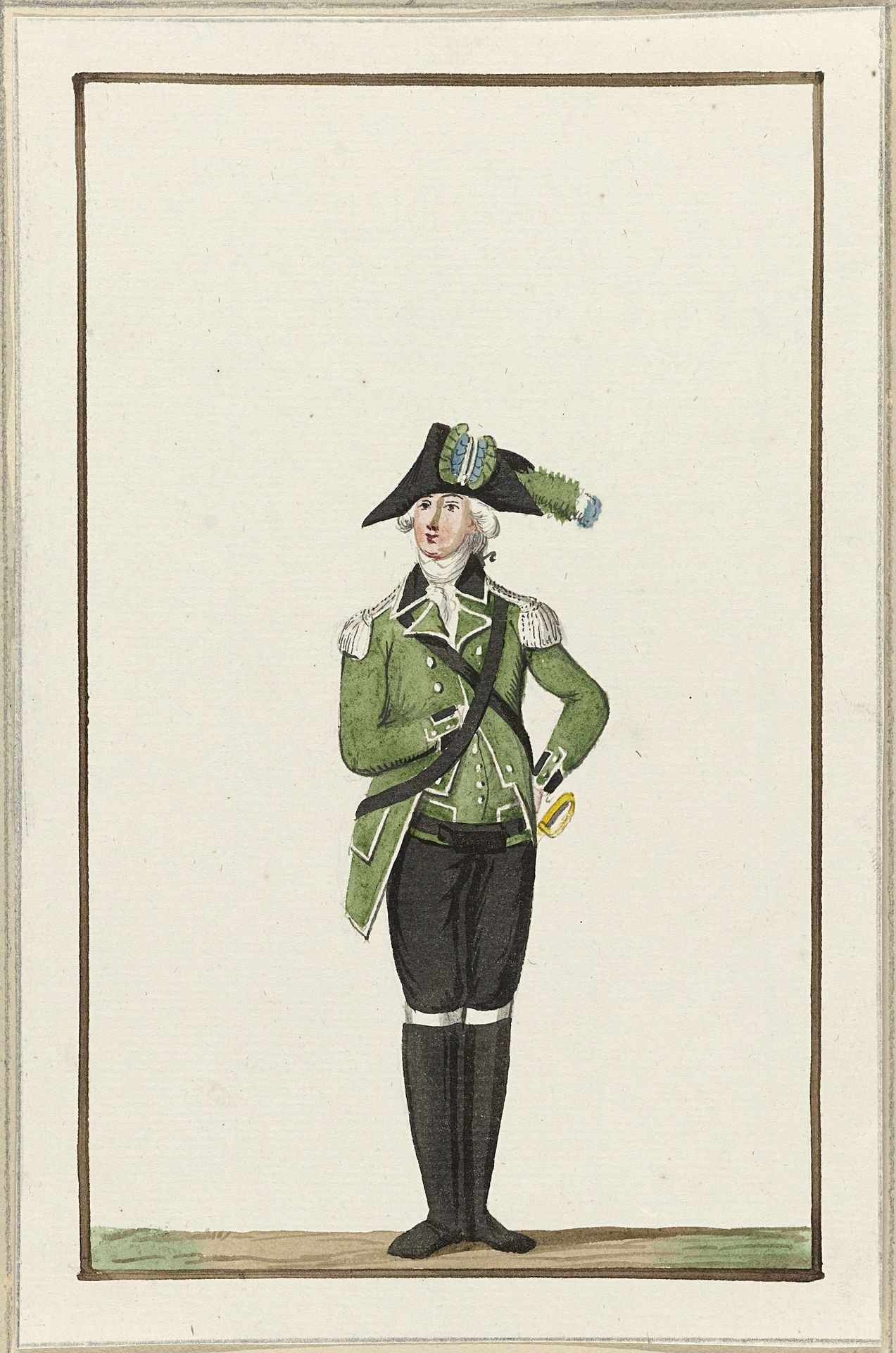Montering van de jagers van Kampen, ca. 1787 by Anonymous