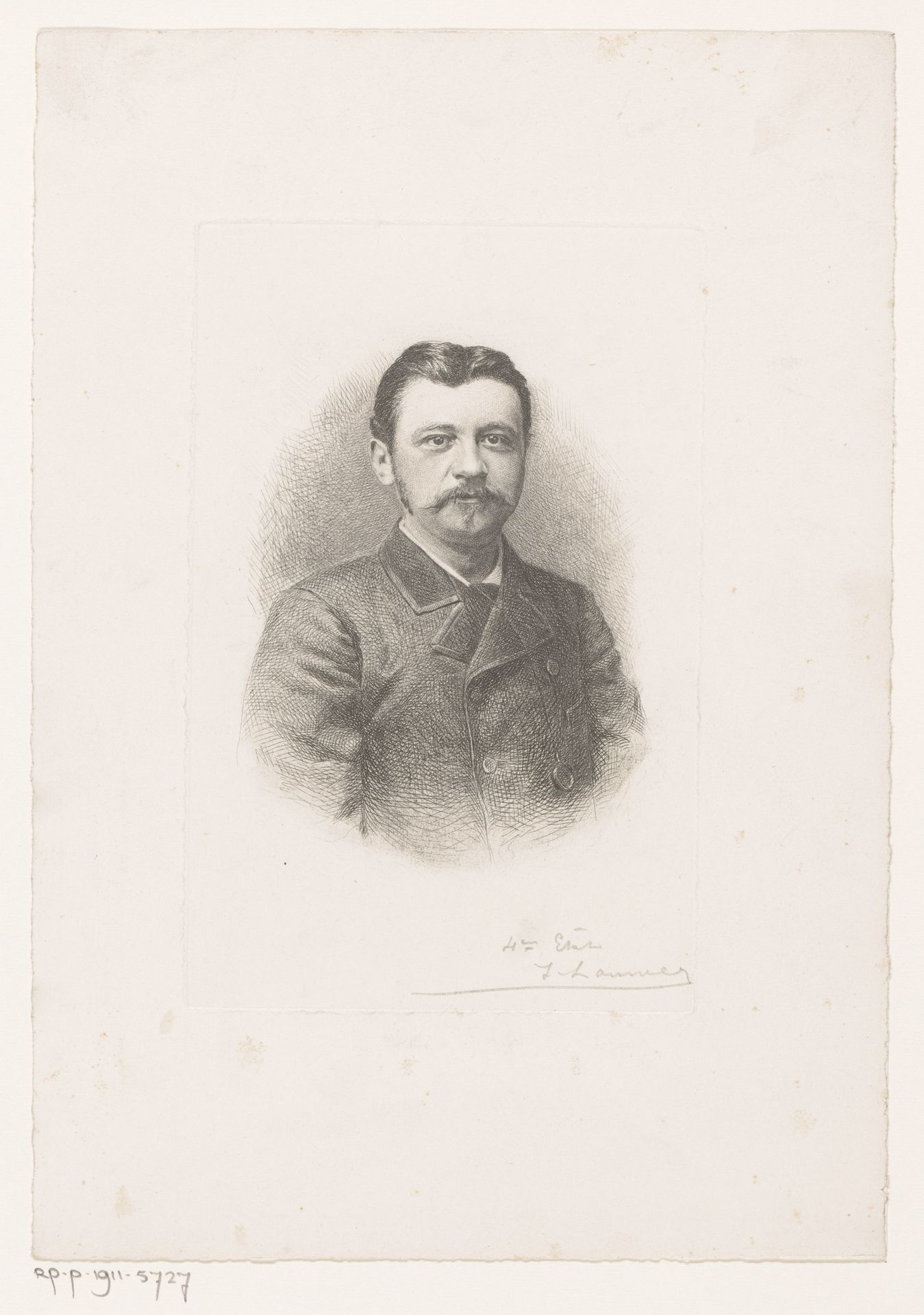 Portret van een onbekende man by Frans Lauwers