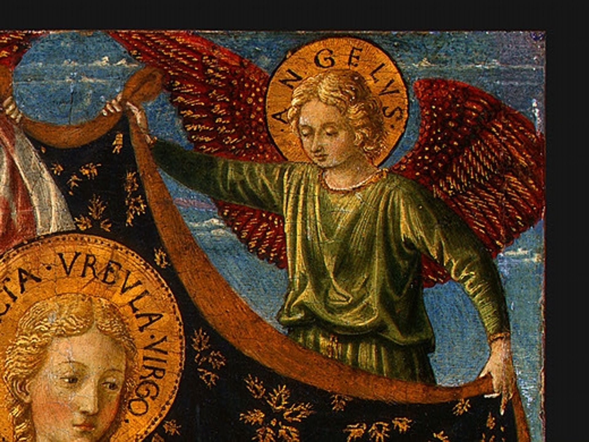 Saint Ursula with Angels and Donor (detail) by Benozzo Gozzoli