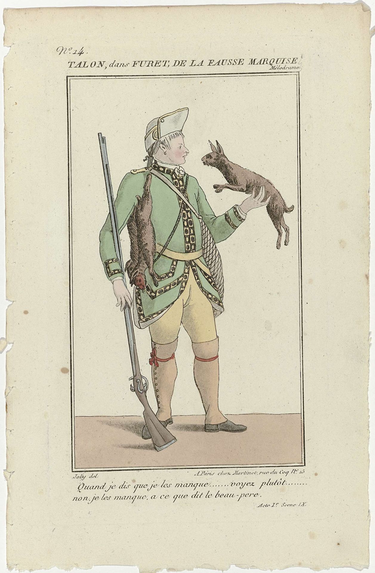 Petit Galerie Dramatique, 1805, No. 14: Talon, dans Furet (...) by Anonymous