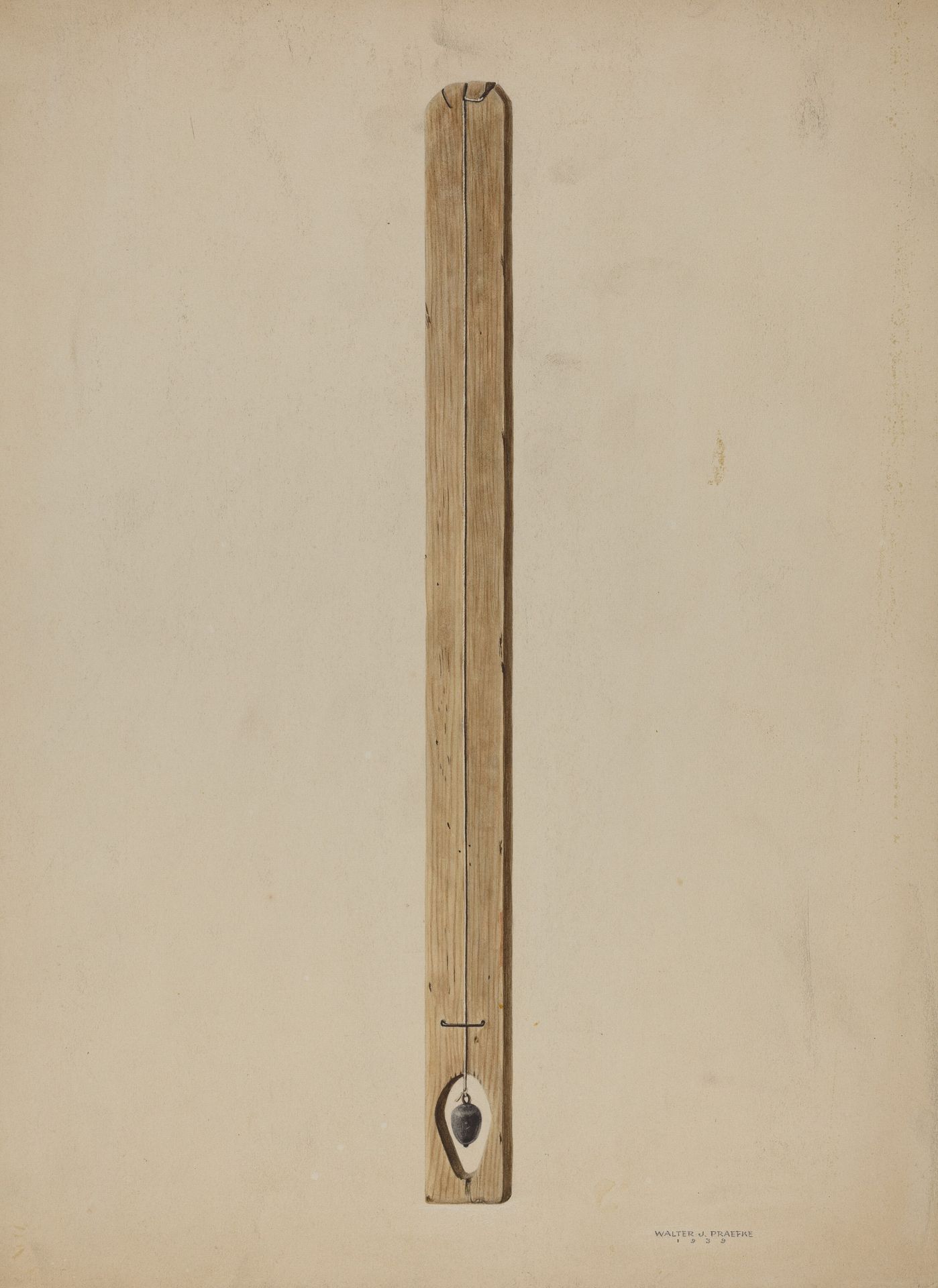 Plumb Line and Board by Walter Praefke