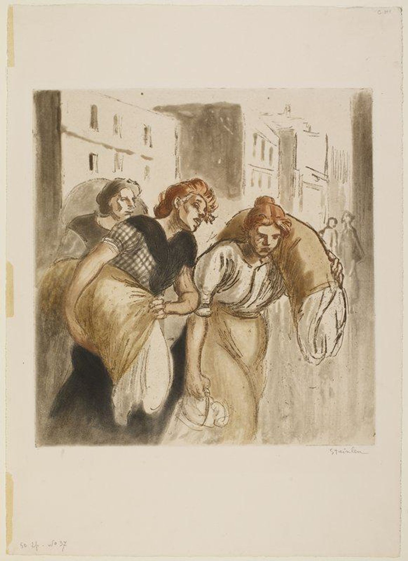 Le retour du lavoir by Théophile Alexandre Steinlen
