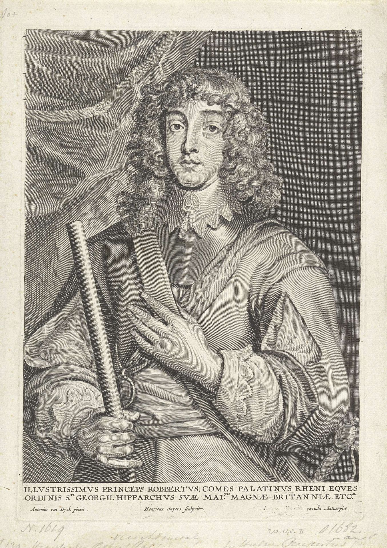 Portret van Prins Ruprecht van de Palts by Hendrik Snyers