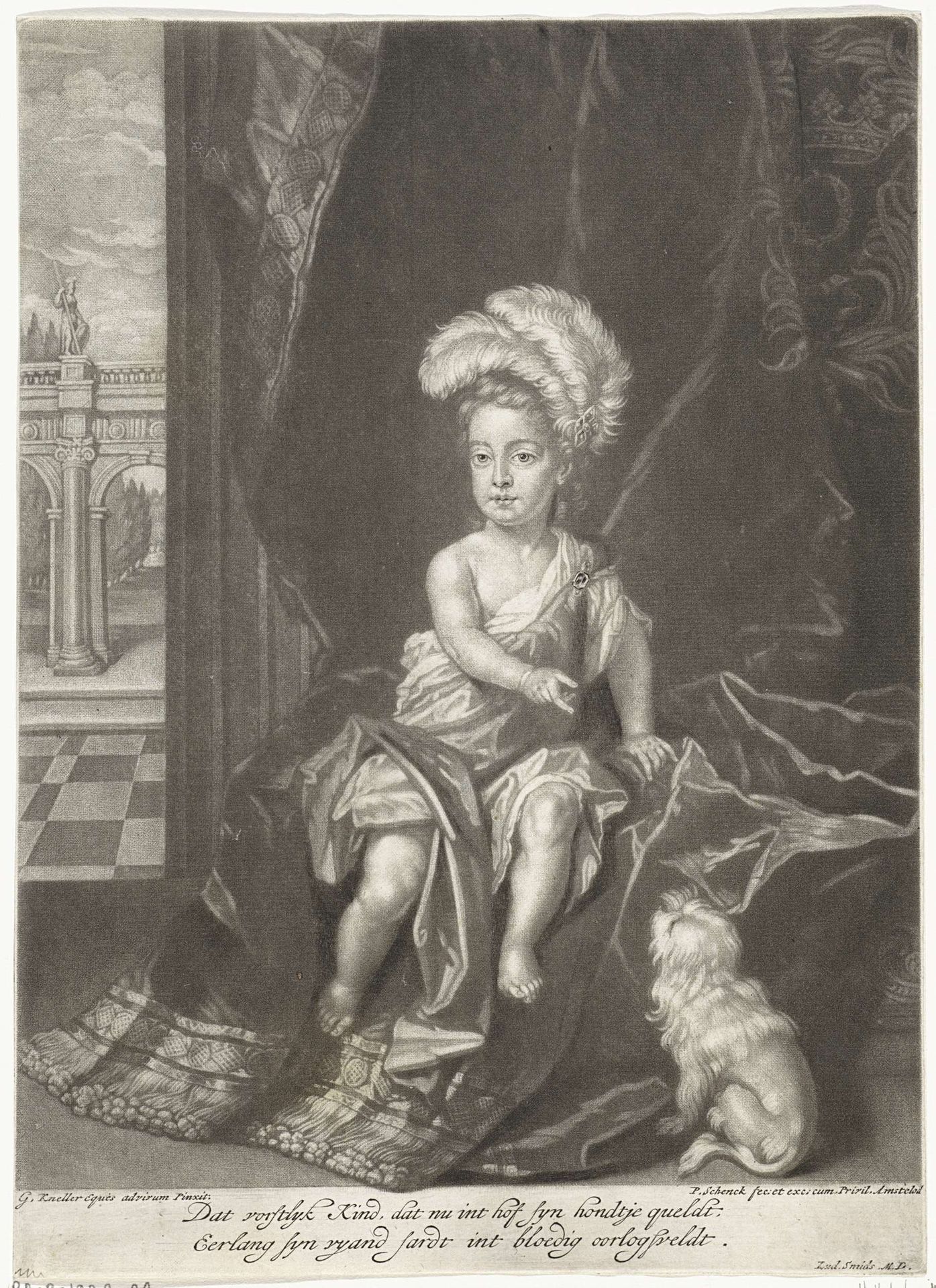 Portret van William van Gloucester by Pieter Schenk