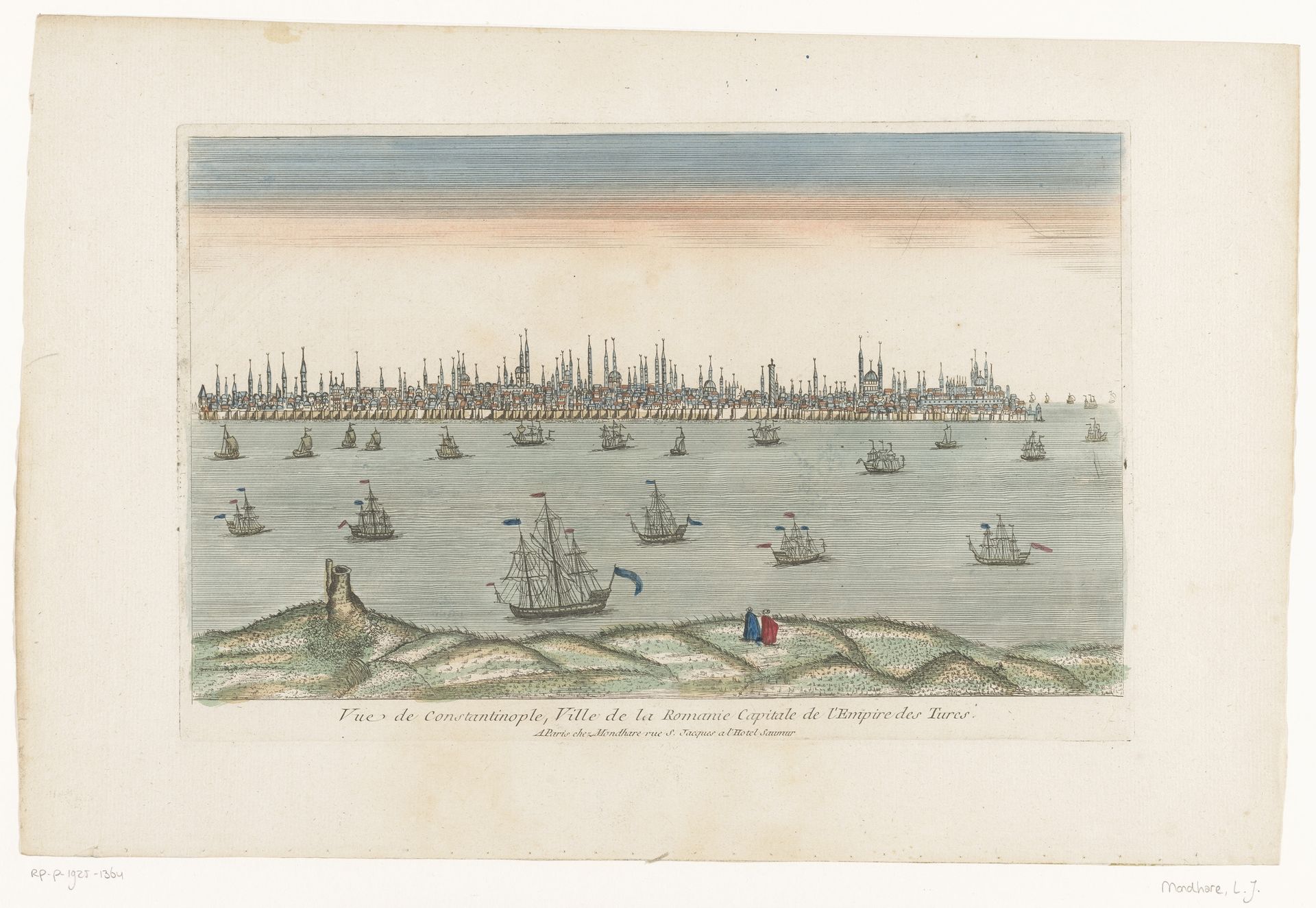 Gezicht op de stad Constantinopel by Louis-Joseph Mondhare