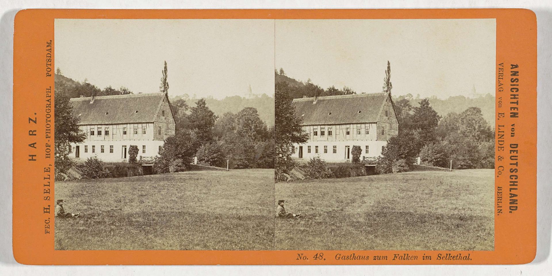 Pension 'zum Falken' in het Selkedal, Falkenstein by Hermann Selle