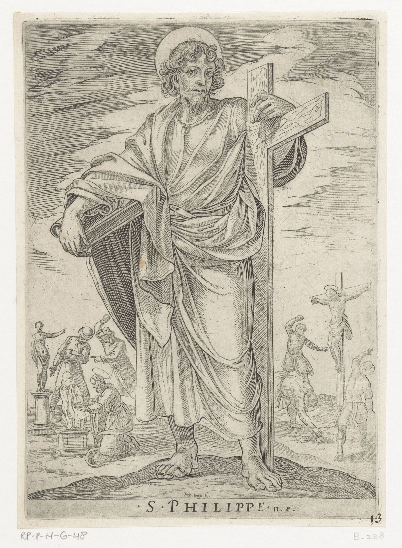 De heilige Filippus by Antonio Tempesta