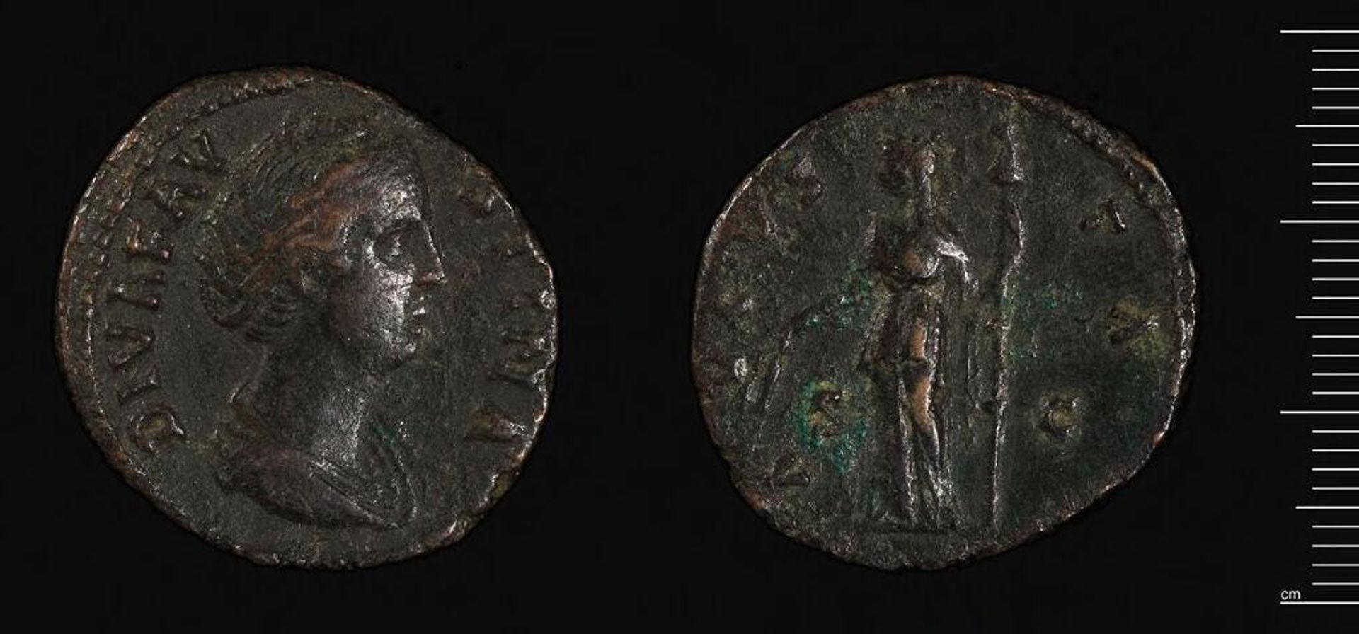 Dupondius of Faustina I by Faustina I
