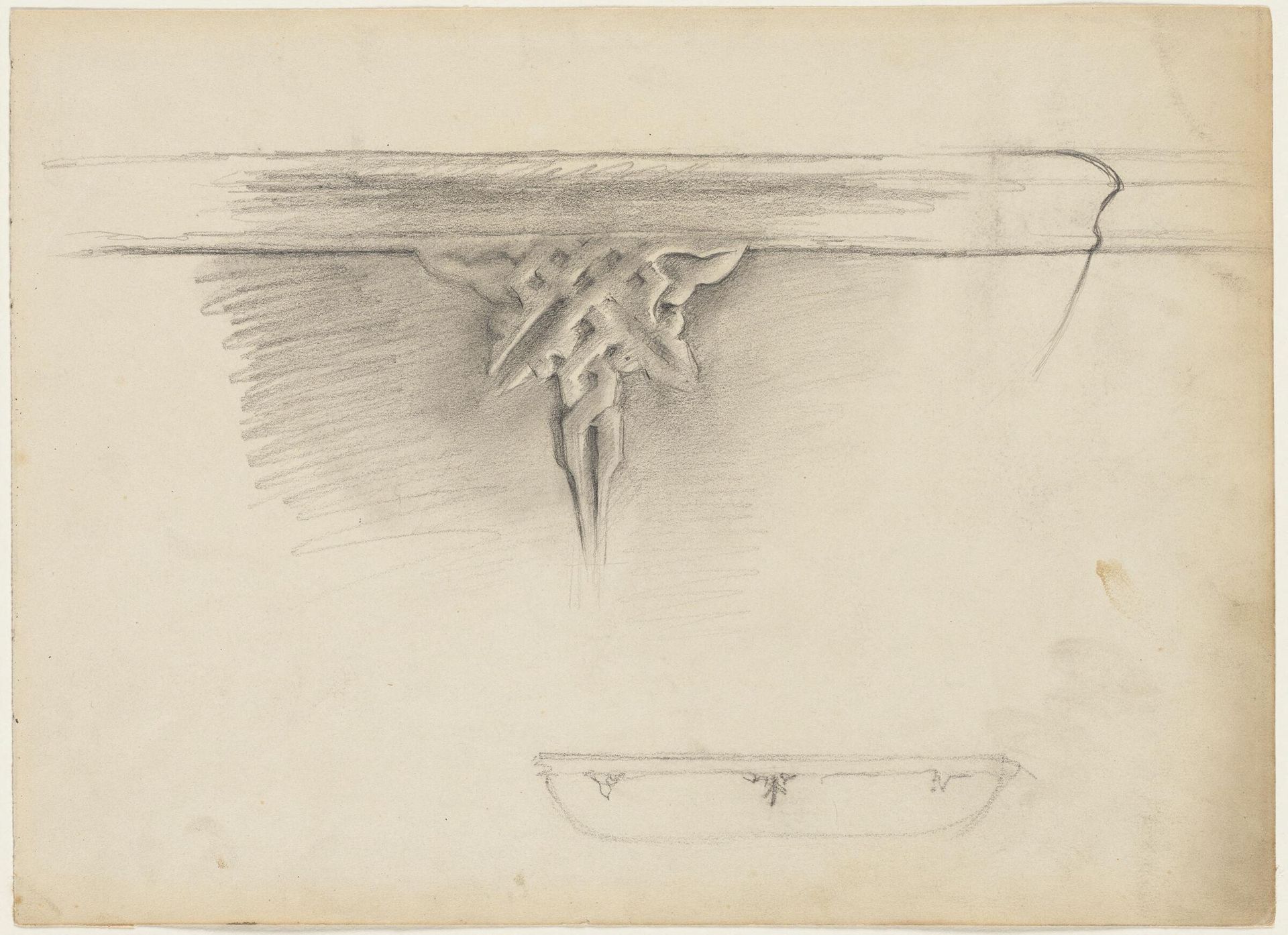 Detail of a Sculptural Braid Pattern by John Singer Sargent