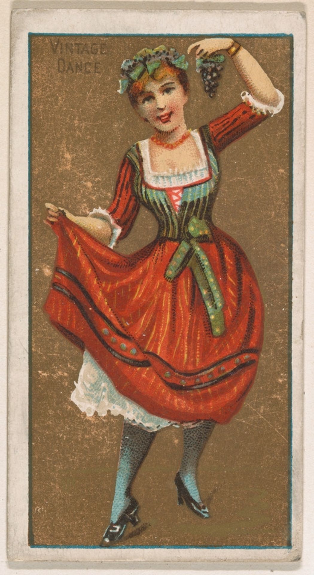 Vintage Dance, from National Dances (N225, Type 1) issued by Kinney Bros. by Kinney Brothers Tobacco Company