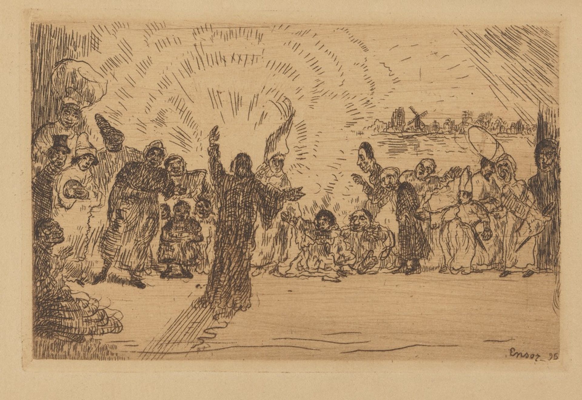 Christus bij de bedelaars by James Ensor