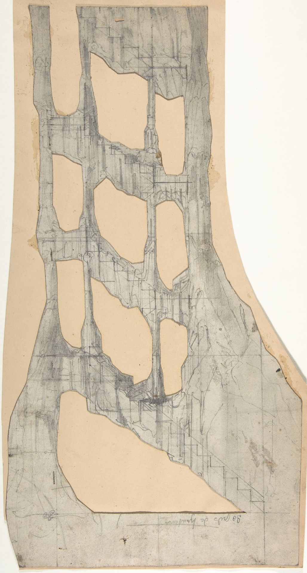 Design for a Stage Set at the Opéra, Paris by Eugène Cicéri