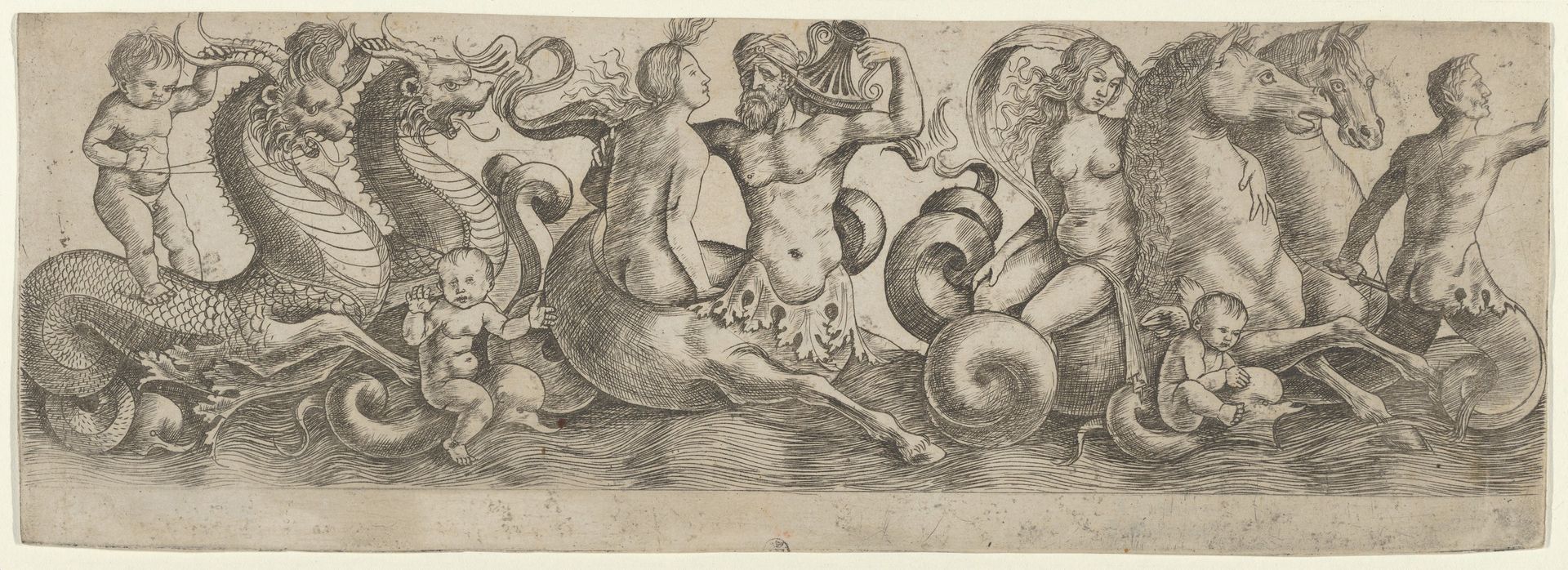 Frieze with Tritons and Nymphs by Girolamo Mocetto