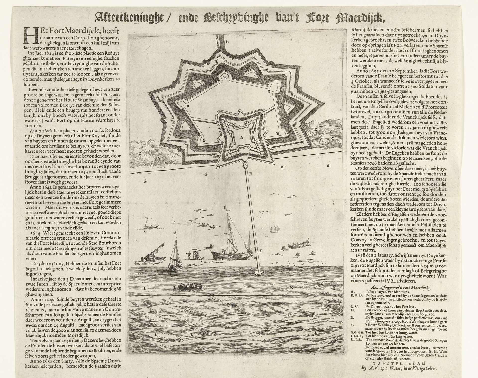 Plan van het Fort Mardijk, 1658 by Anonymous