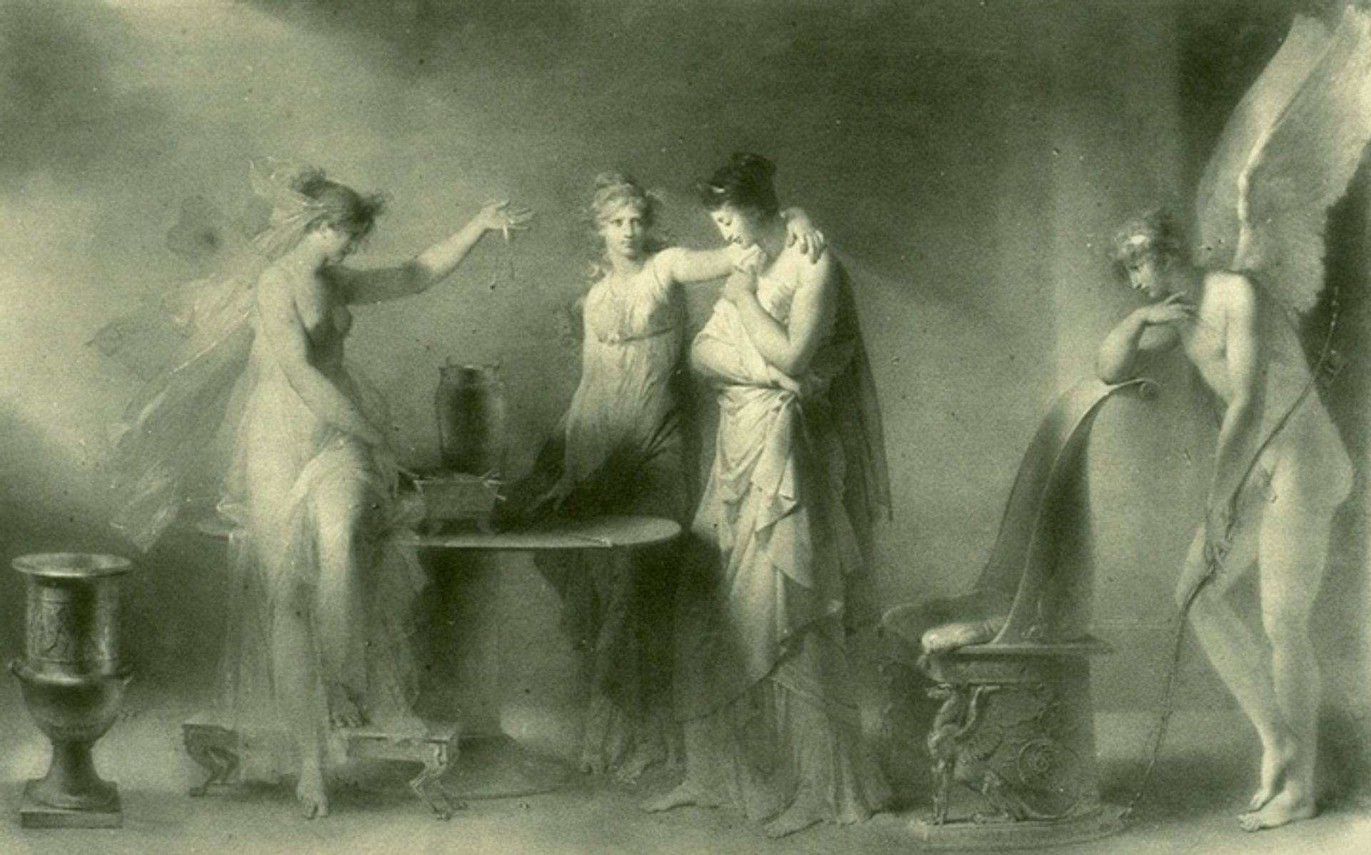 Psyche and Her Two Sisters by Jean-Honoré Fragonard