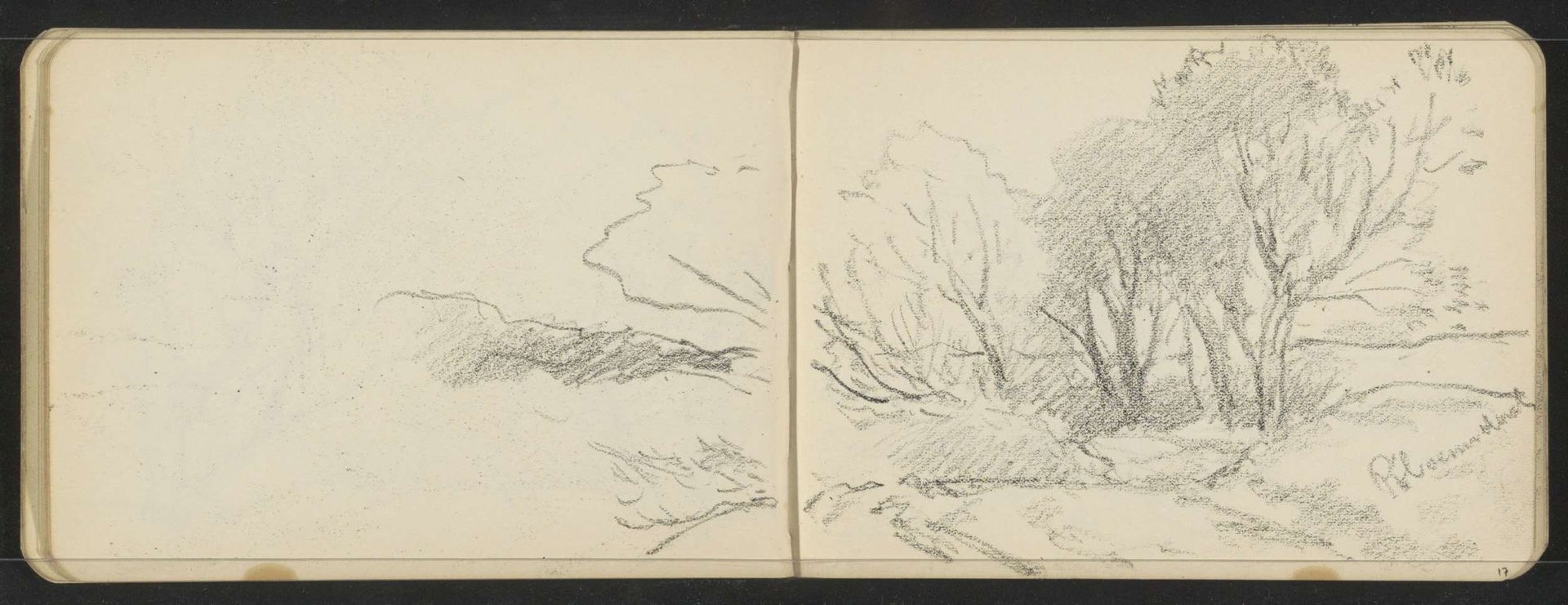 Landschap met bomen te Bloemendaal by Willem Cornelis Rip