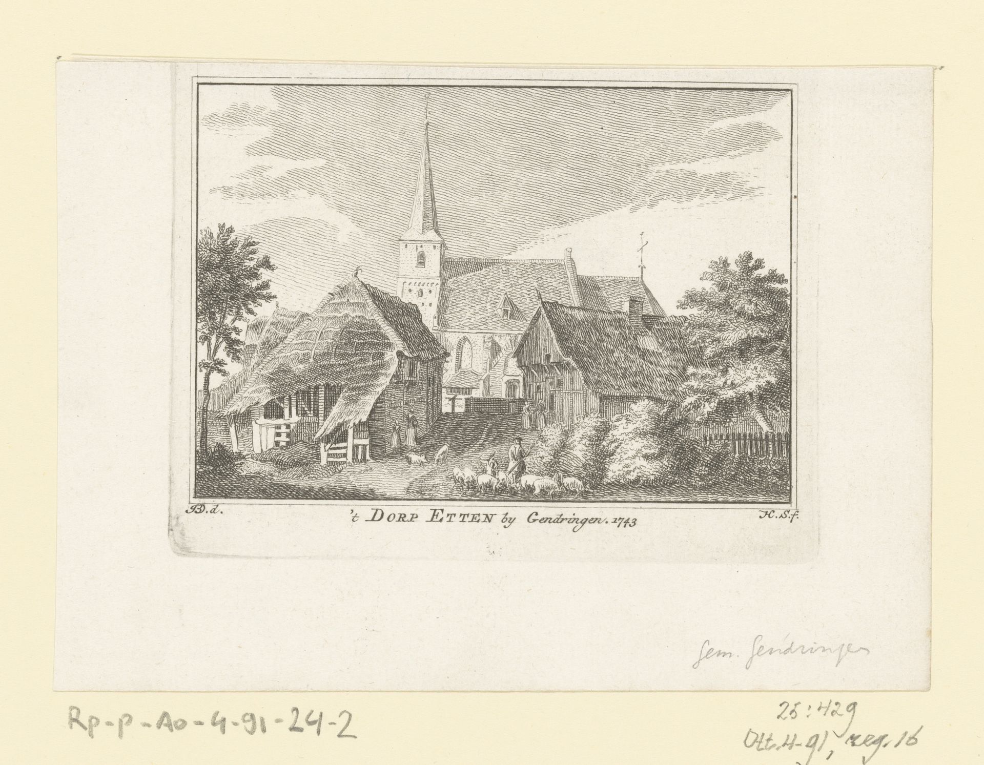Gezicht op Etten by Hendrik Spilman