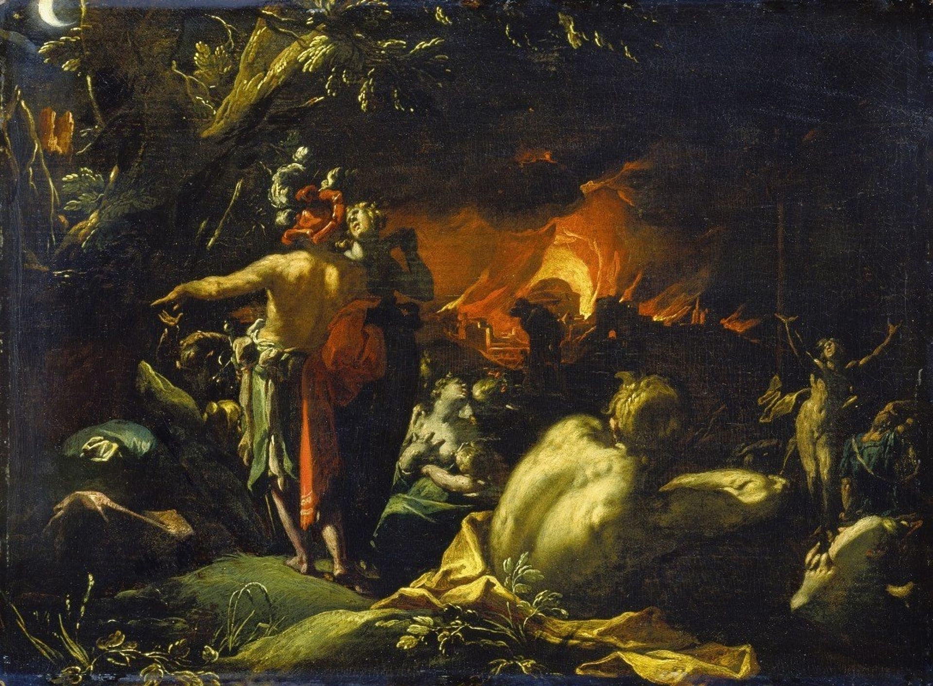 The Burning of Troy by Abraham Bloemaert