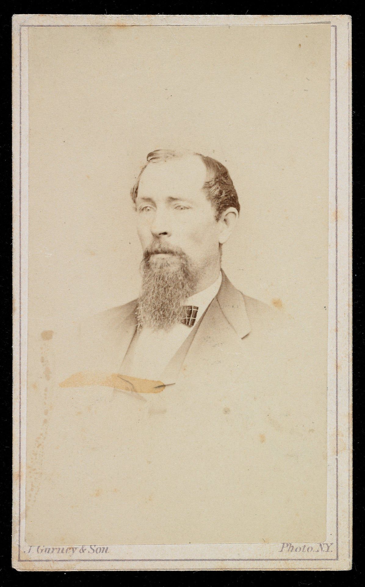 Untitled [portrait of an unidentified man] by Jeremiah Gurney