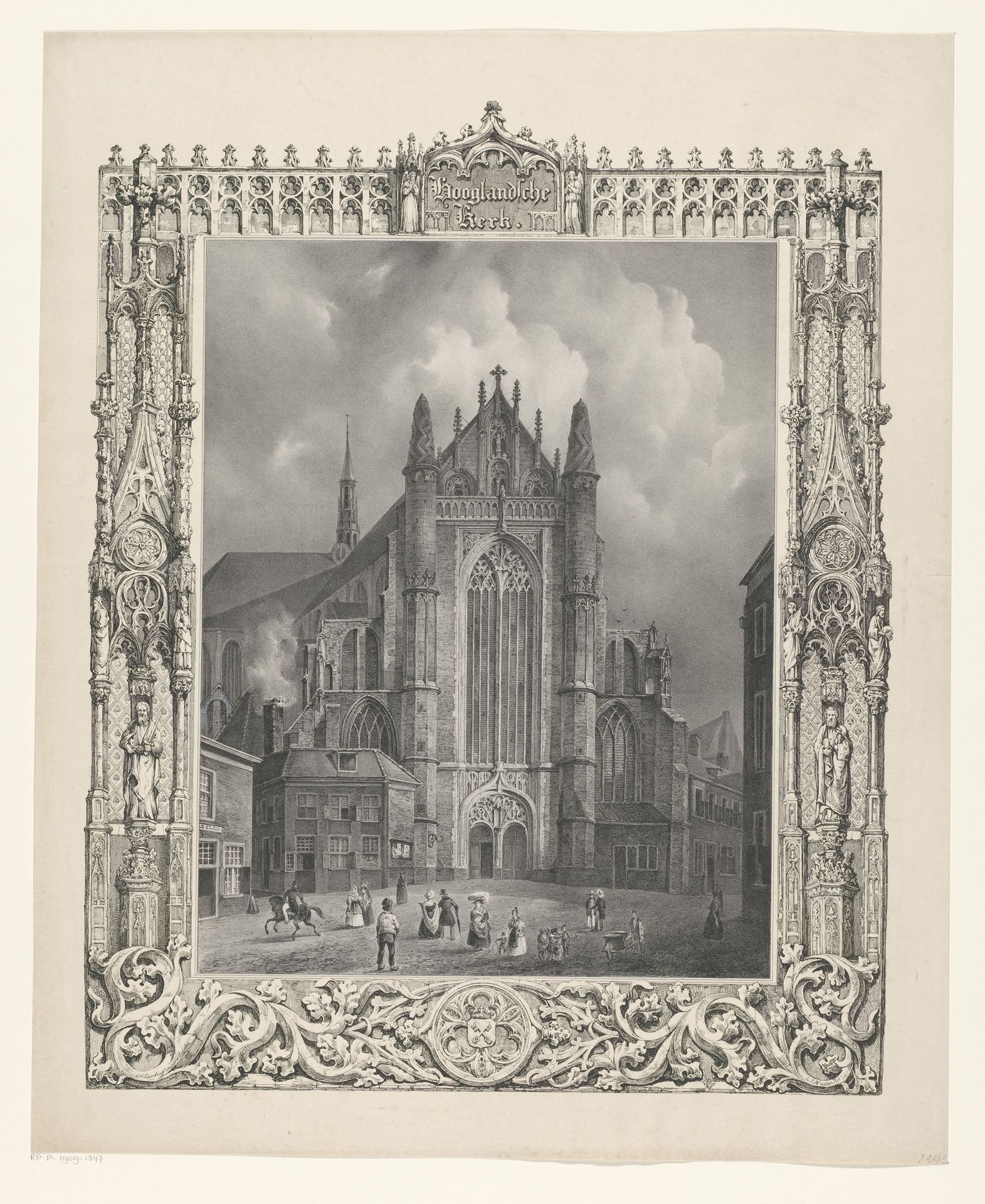 Hooglandse kerk te Leiden by Ludwig Michael Nader