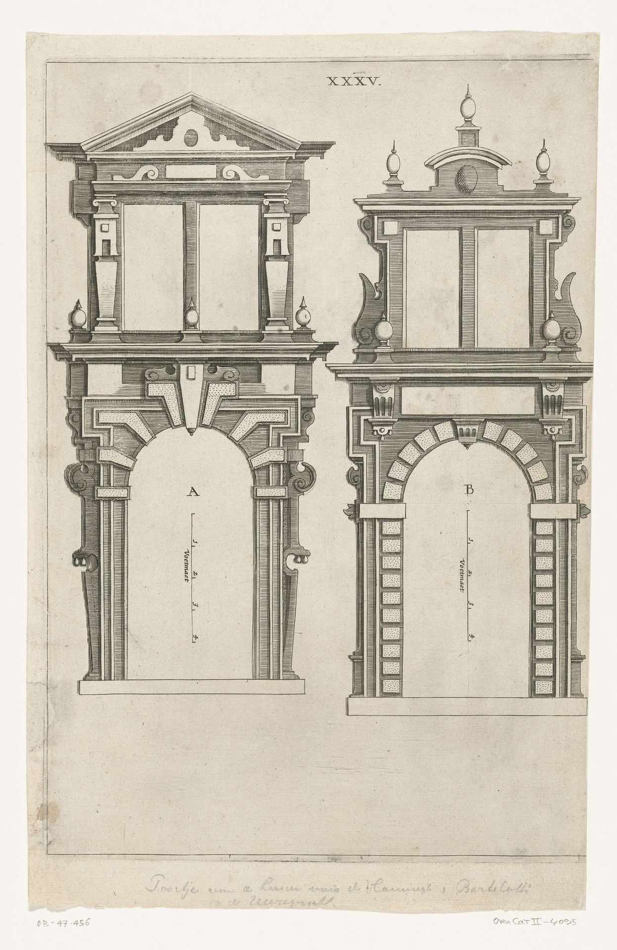 Twee poorten op de Herengracht te Amsterdam by Anonymous