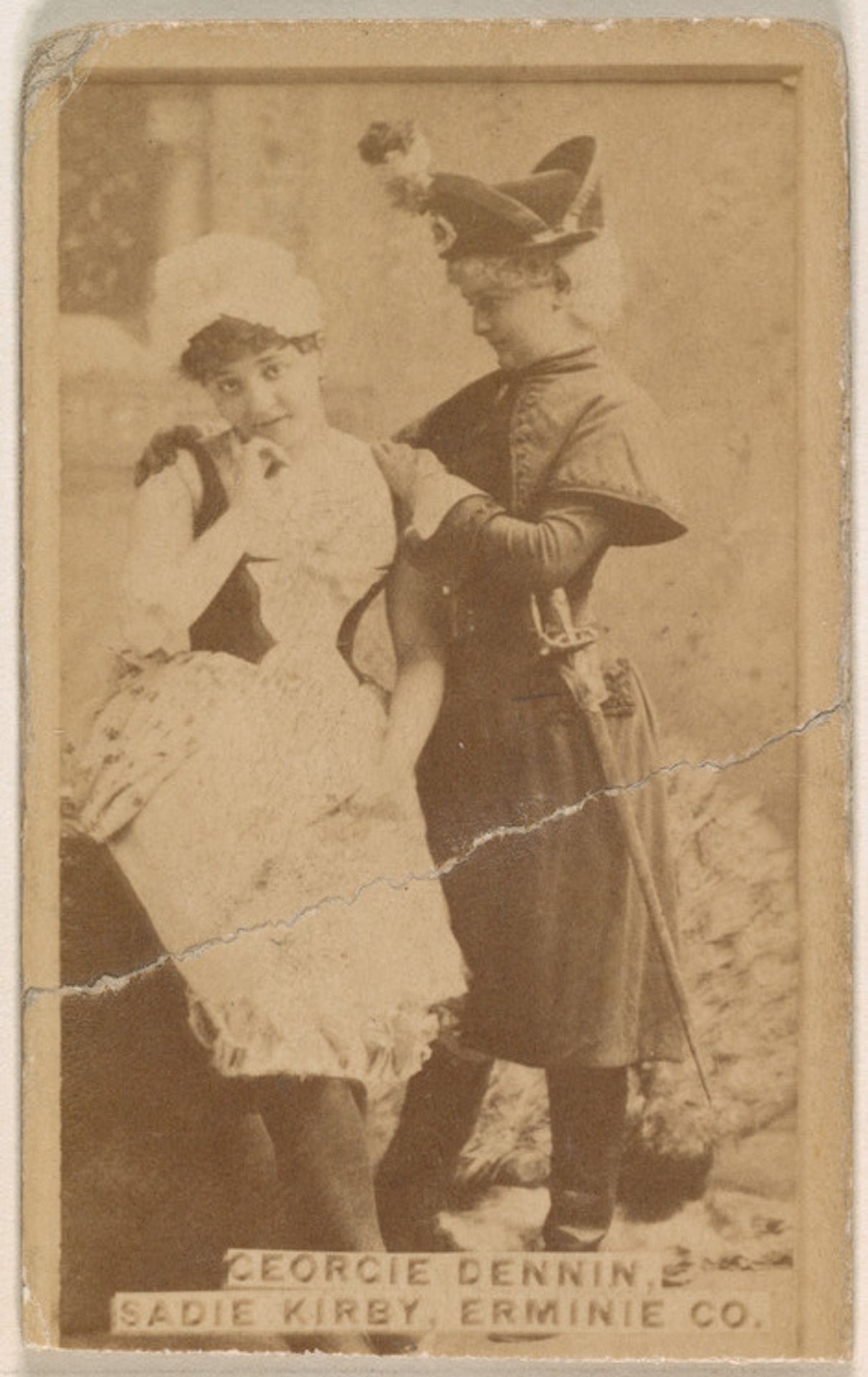 Georgie Dennin and Sadie Kirby, Erminie Co., from the Actresses series (N203) issued by Wm. S. Kimball & Co. by William S. Kimball & Company