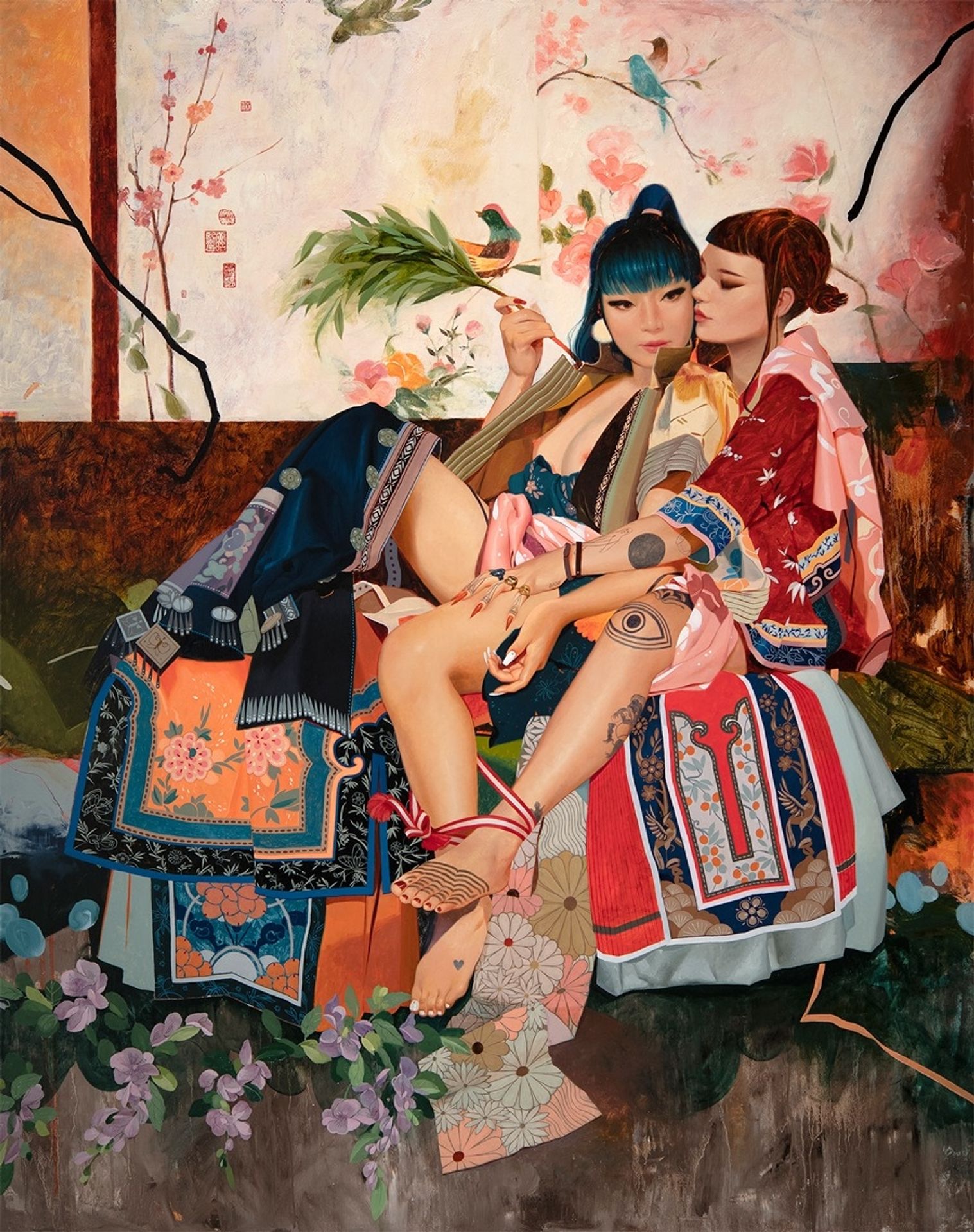 Composition In Silk by Soey Milk