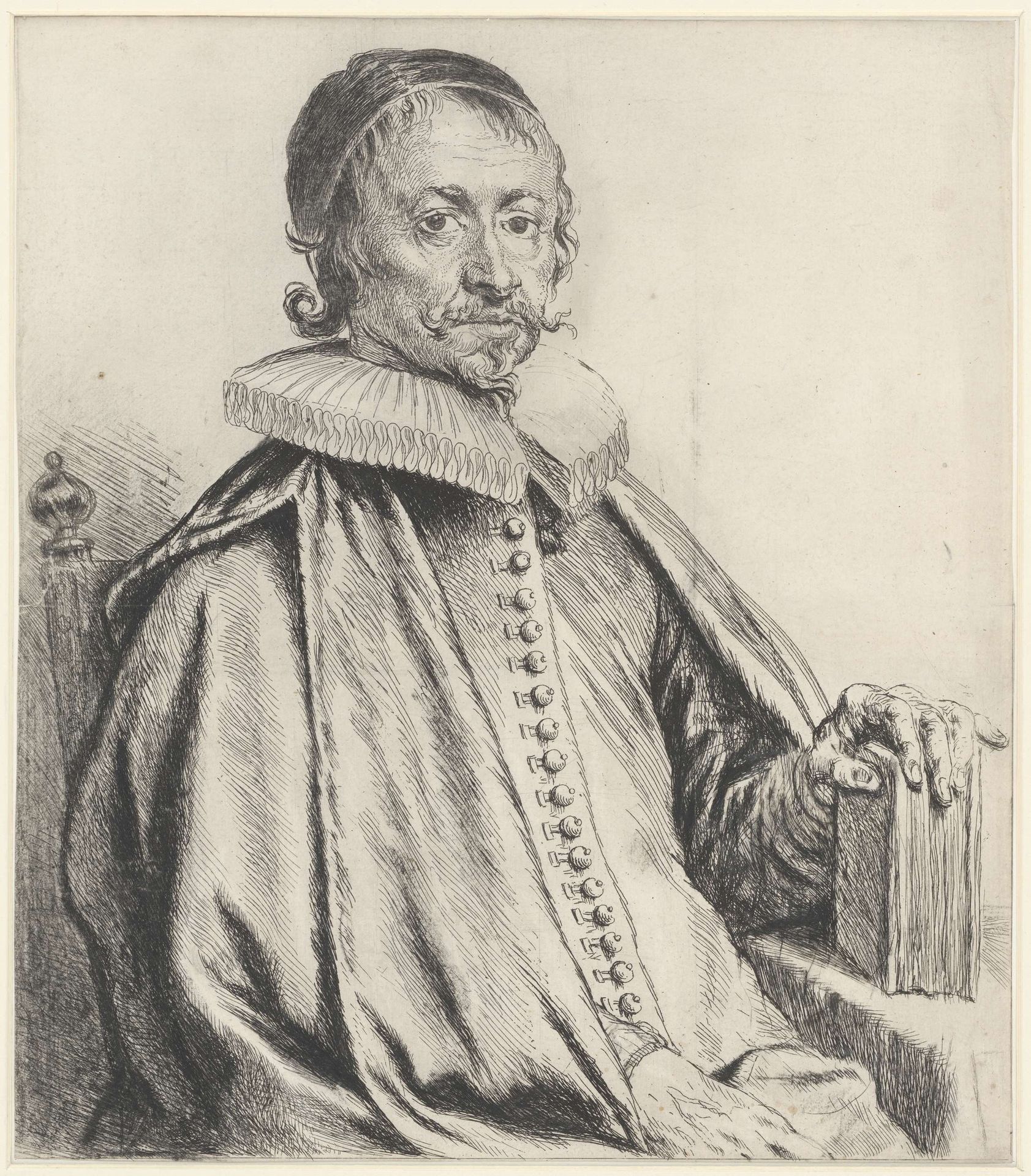 Portret van predikant Caspar Streso by Jan Lievens