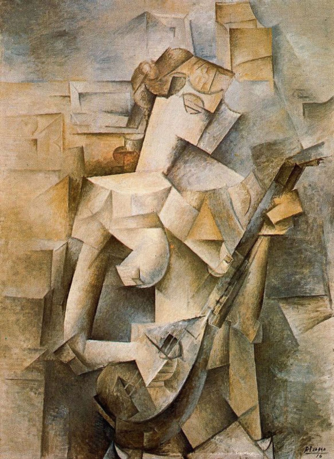 Girl with mandolin (Fanny Tellier) by Pablo Picasso