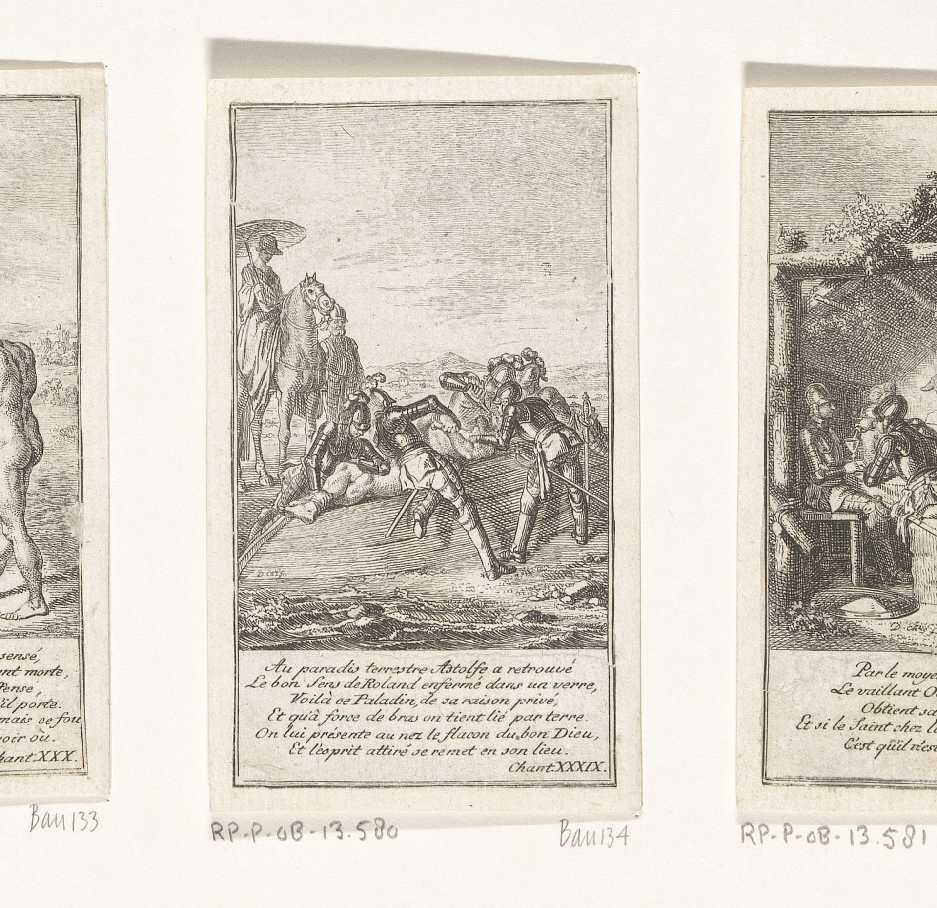 Ariosto weer bij zinnen gebracht by Daniel Nikolaus Chodowiecki