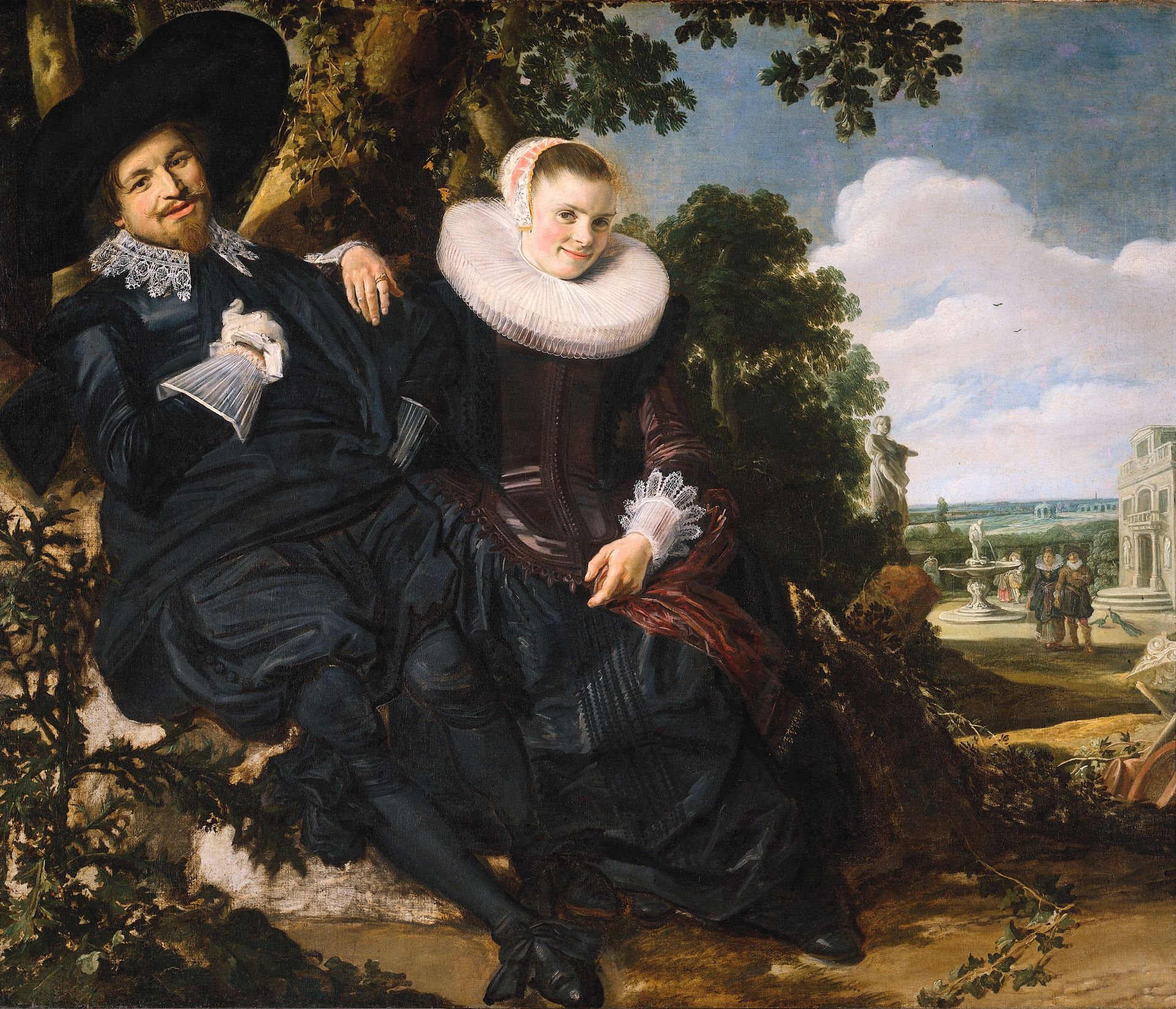 Marriage Portrait of Isaac Massa and Beatrix van der Laen by Frans Hals