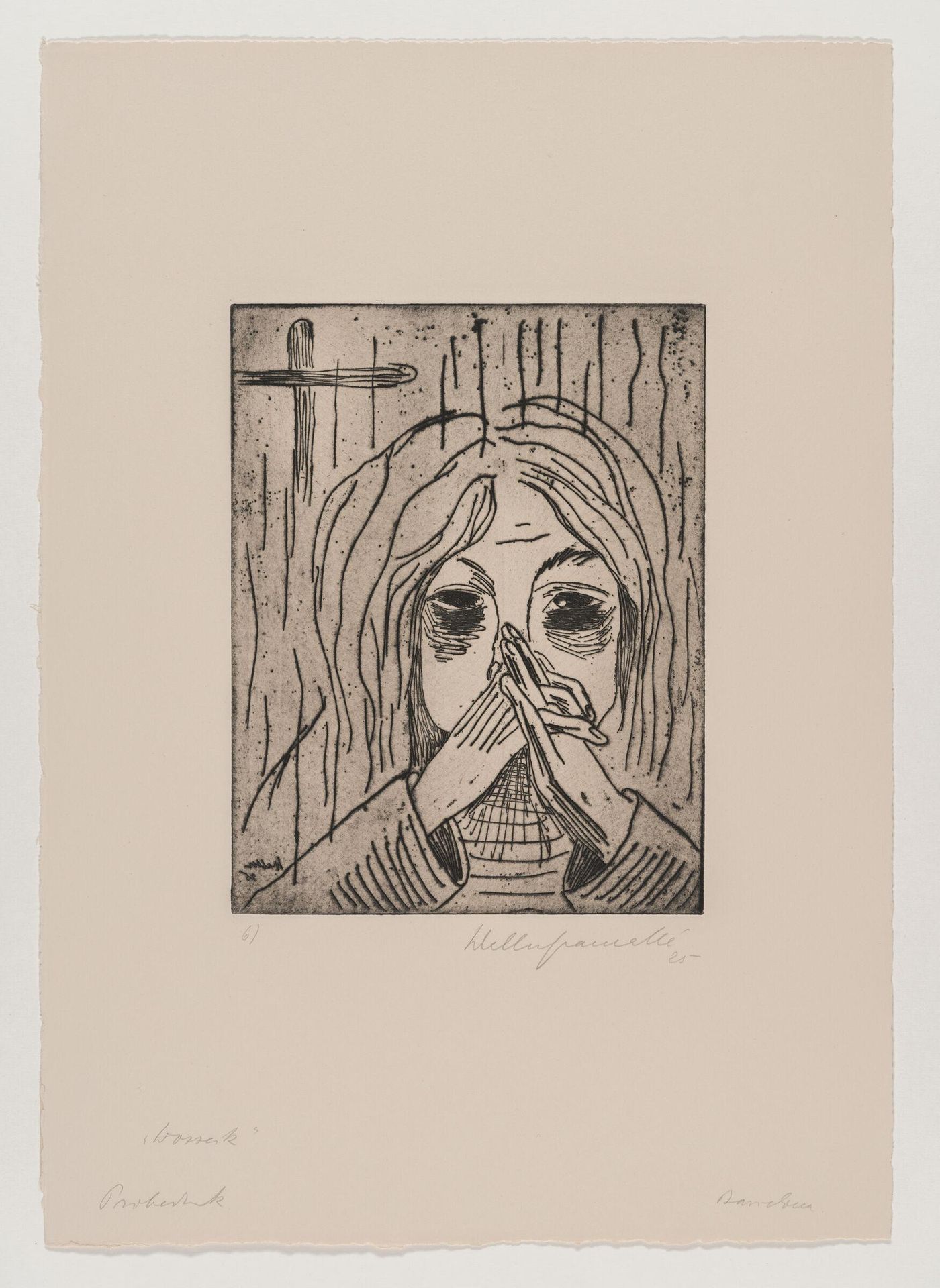 Sheet VI, Mary Praying by Walter Gramatté