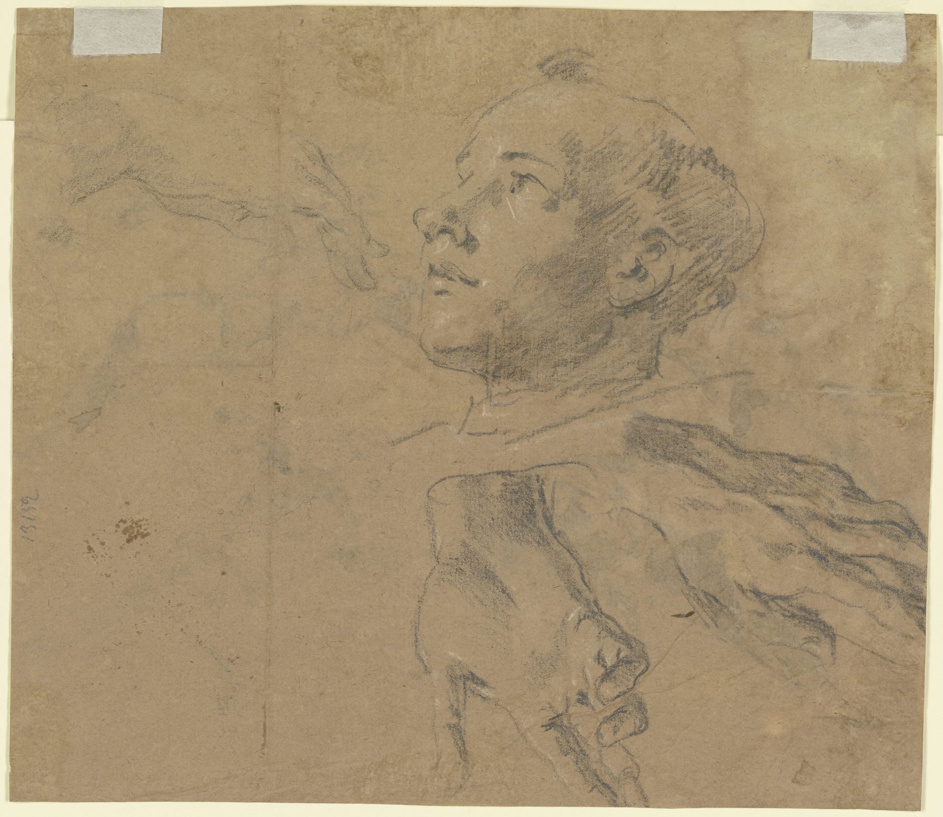 Head and hand studies by Gaspare Diziani