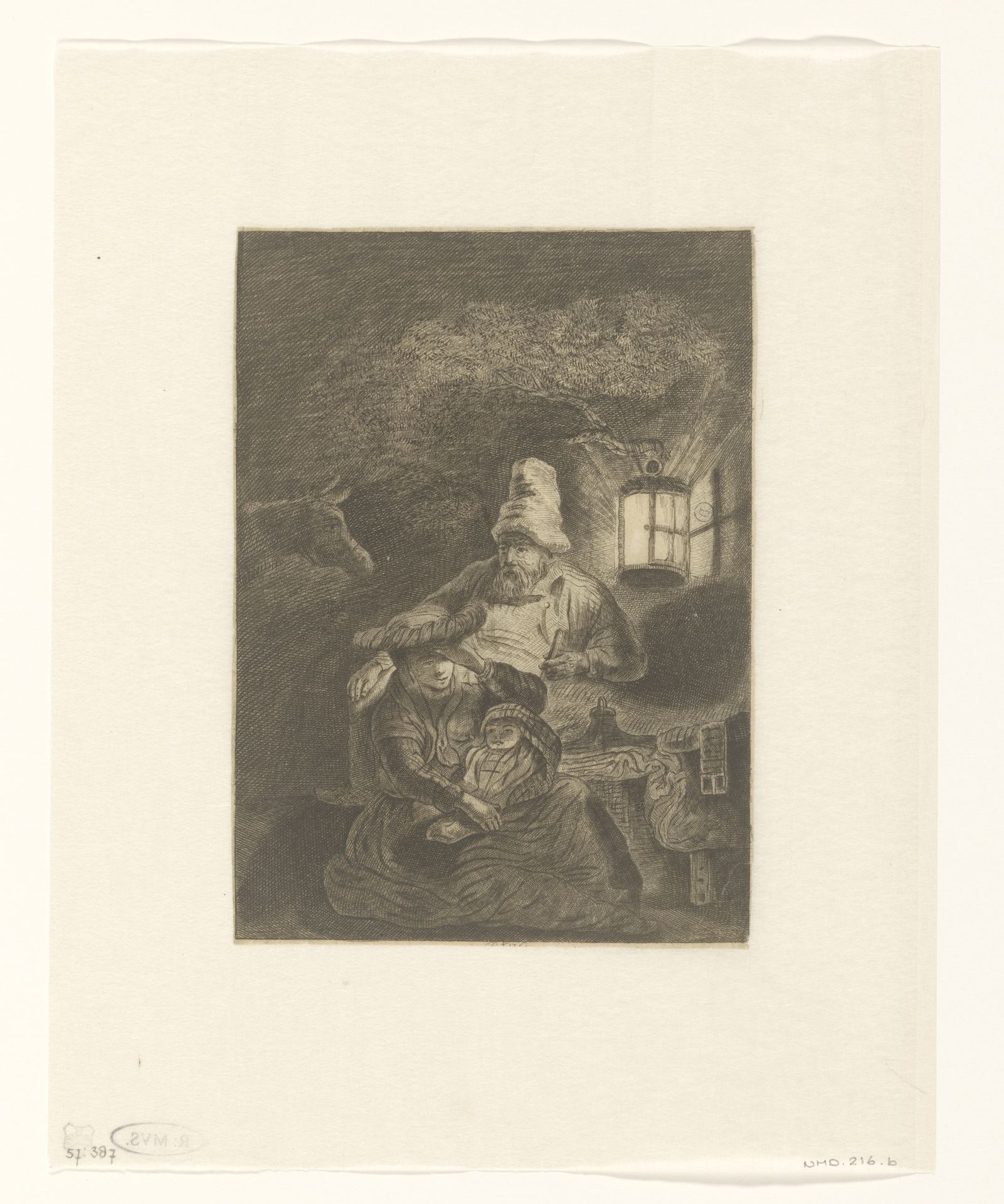 Rest on the flight into Egypt: a night piece by Anonymous