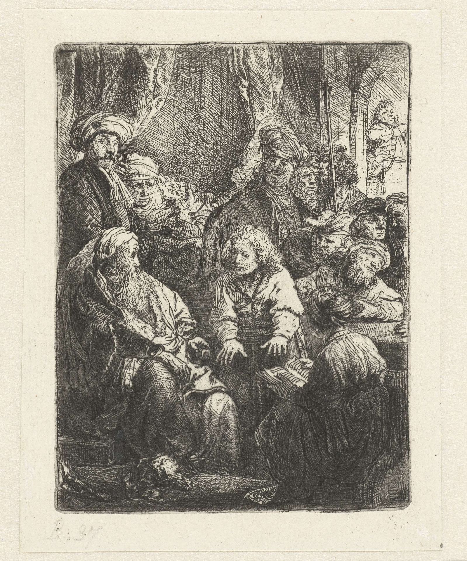 Joseph telling his dreams by Rembrandt van Rijn