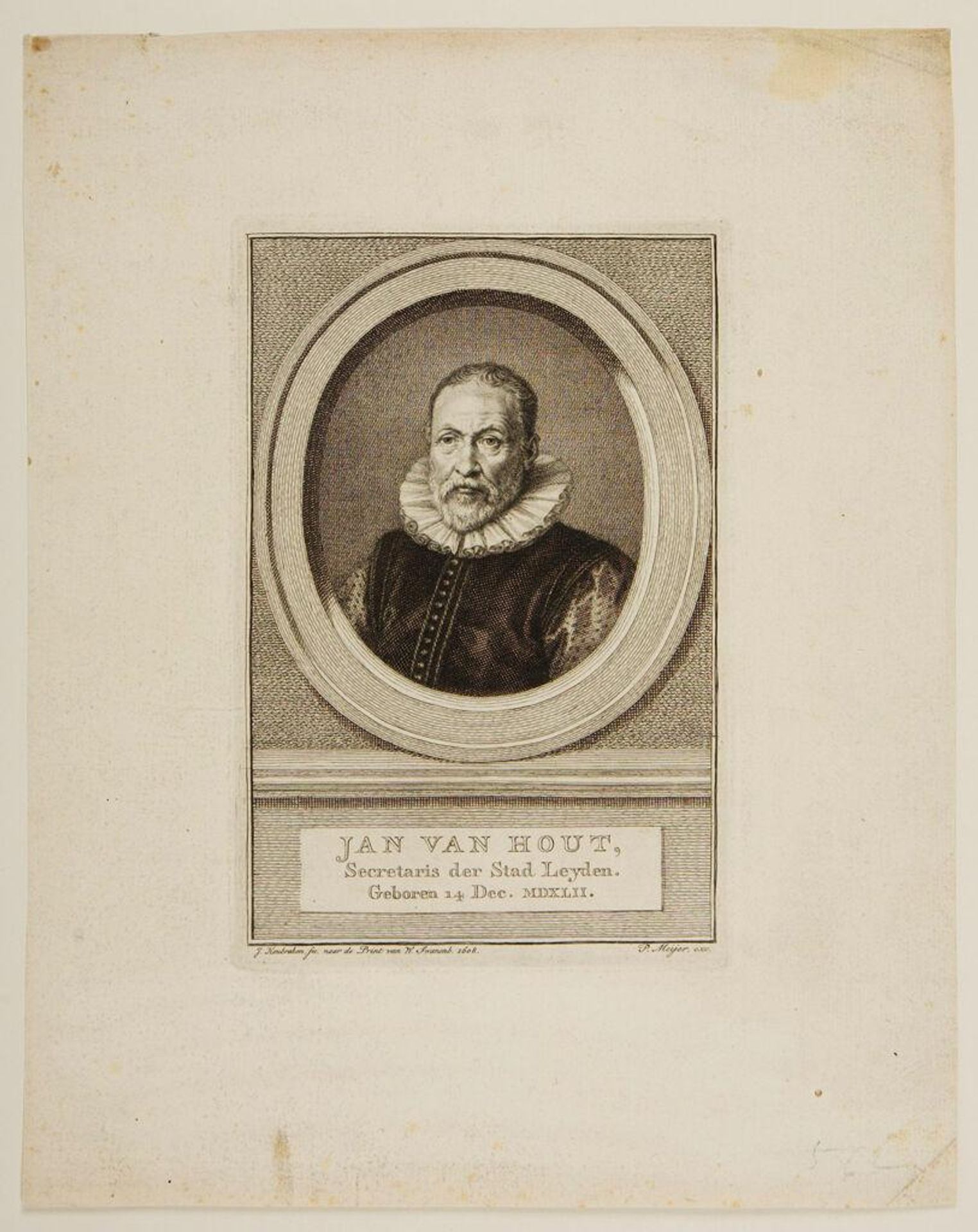 Jan van Hout by Jacobus Houbraken