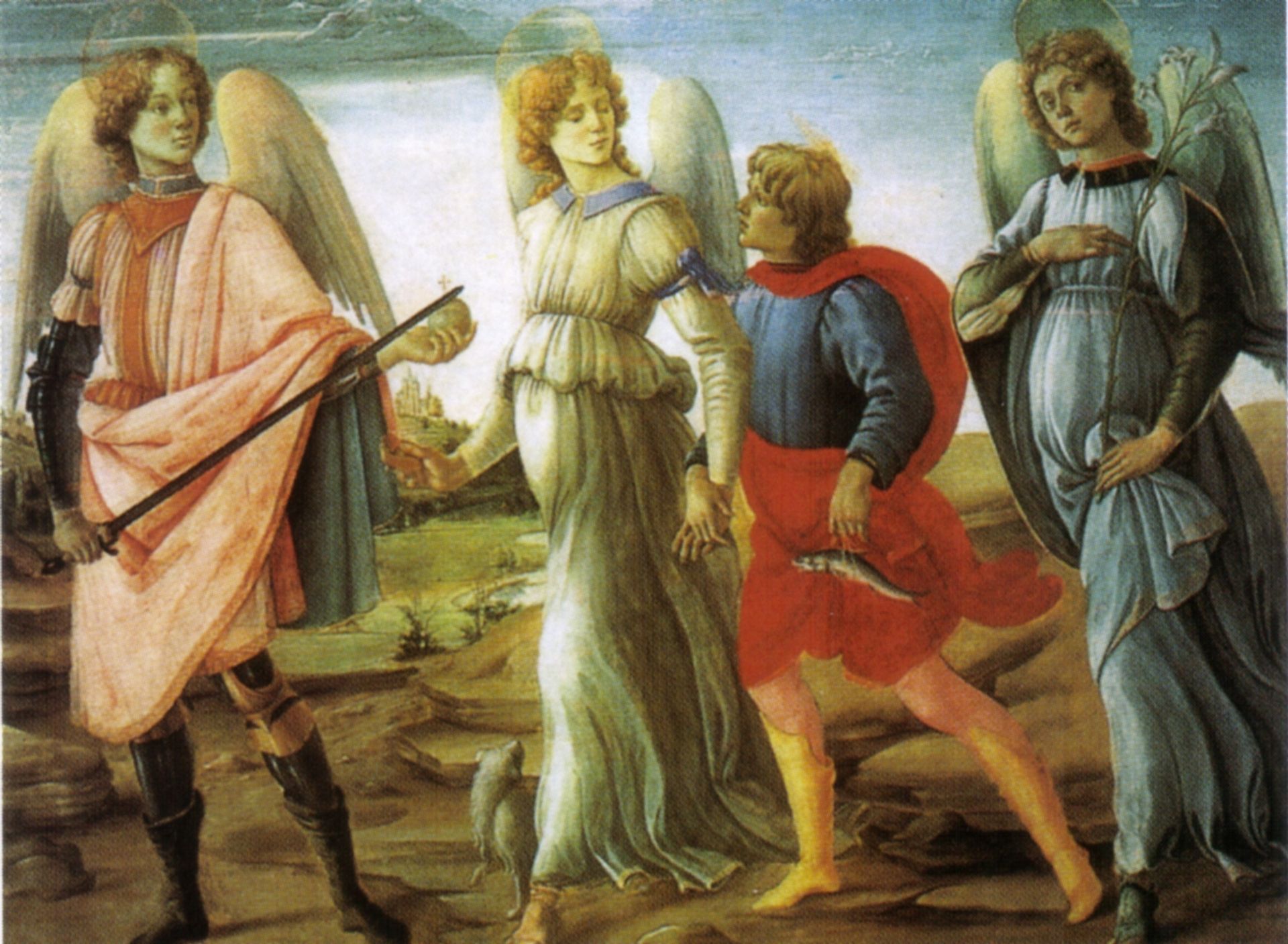 Tobiolo E I Tre Arcangeli by Filippino Lippi