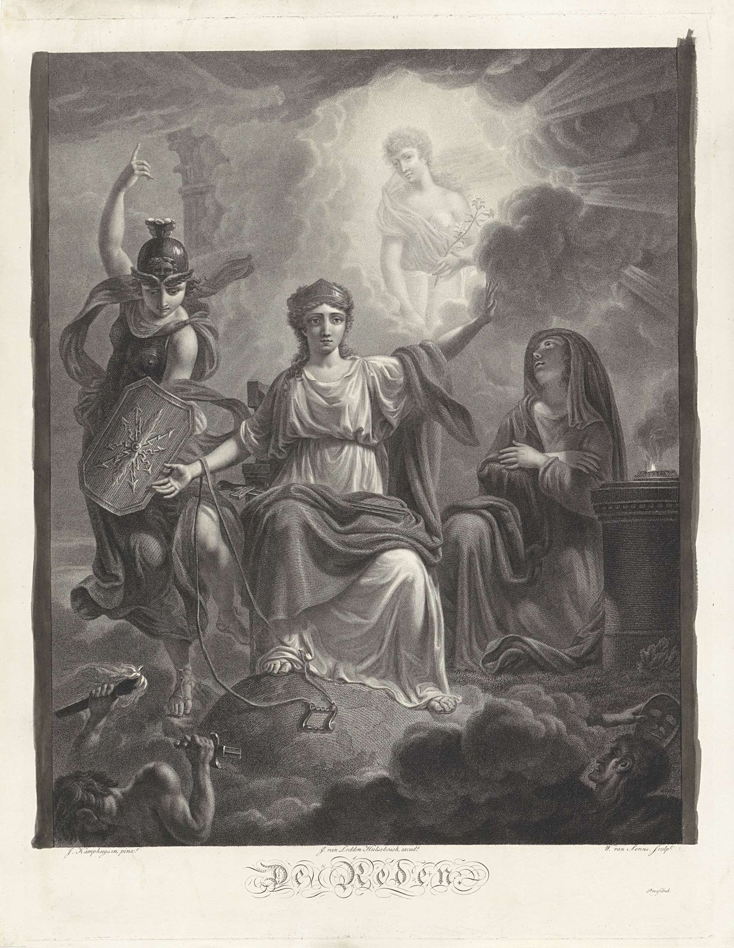 Allegorische voorstelling van de Rede by Willem van Senus