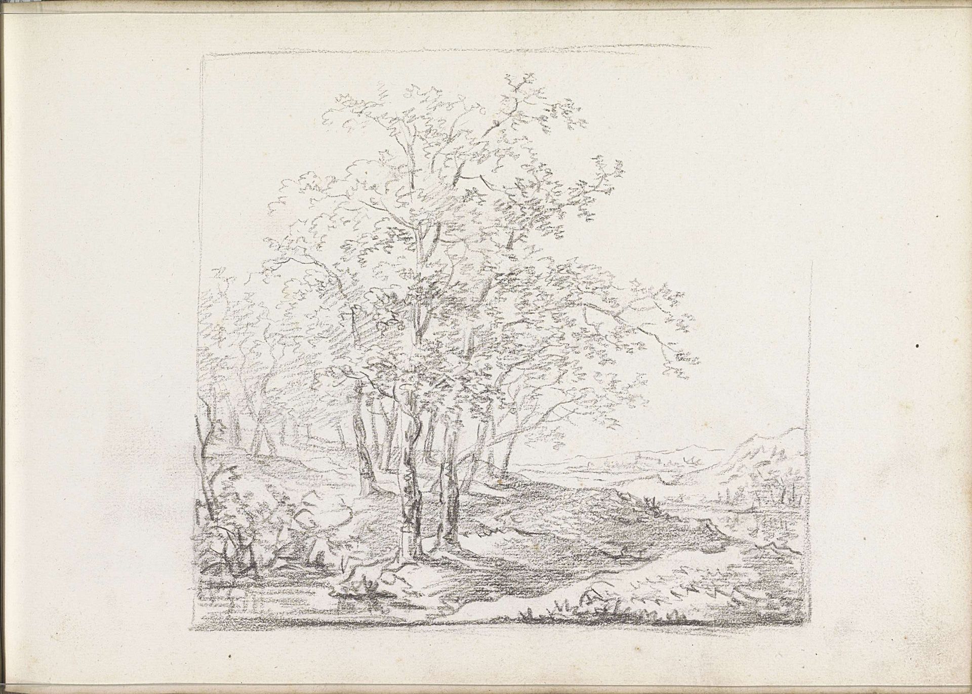 Heuvellandschap met een rivier by Andreas Schelfhout