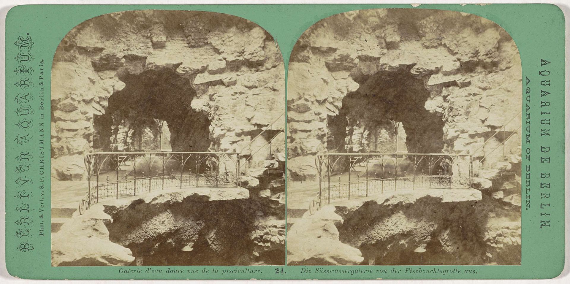 Zoetwaterafdeling van het Berliner Aquarium, gezien vanuit de viskwekerij by S.P. Christmann
