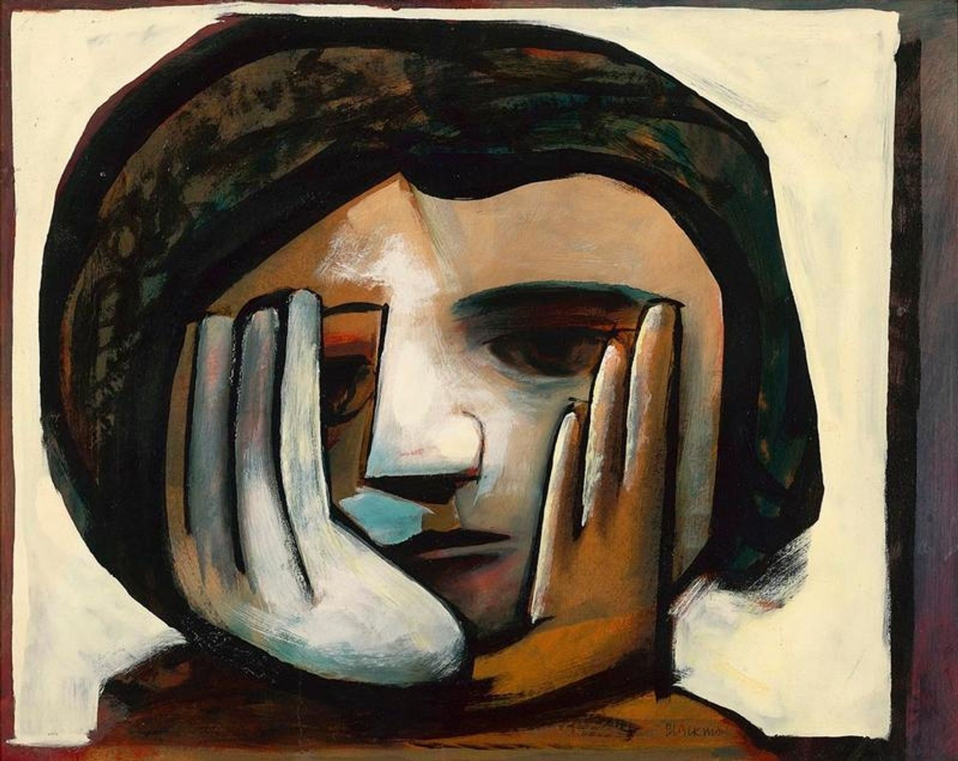 Girl with Hands by Charles Blackman