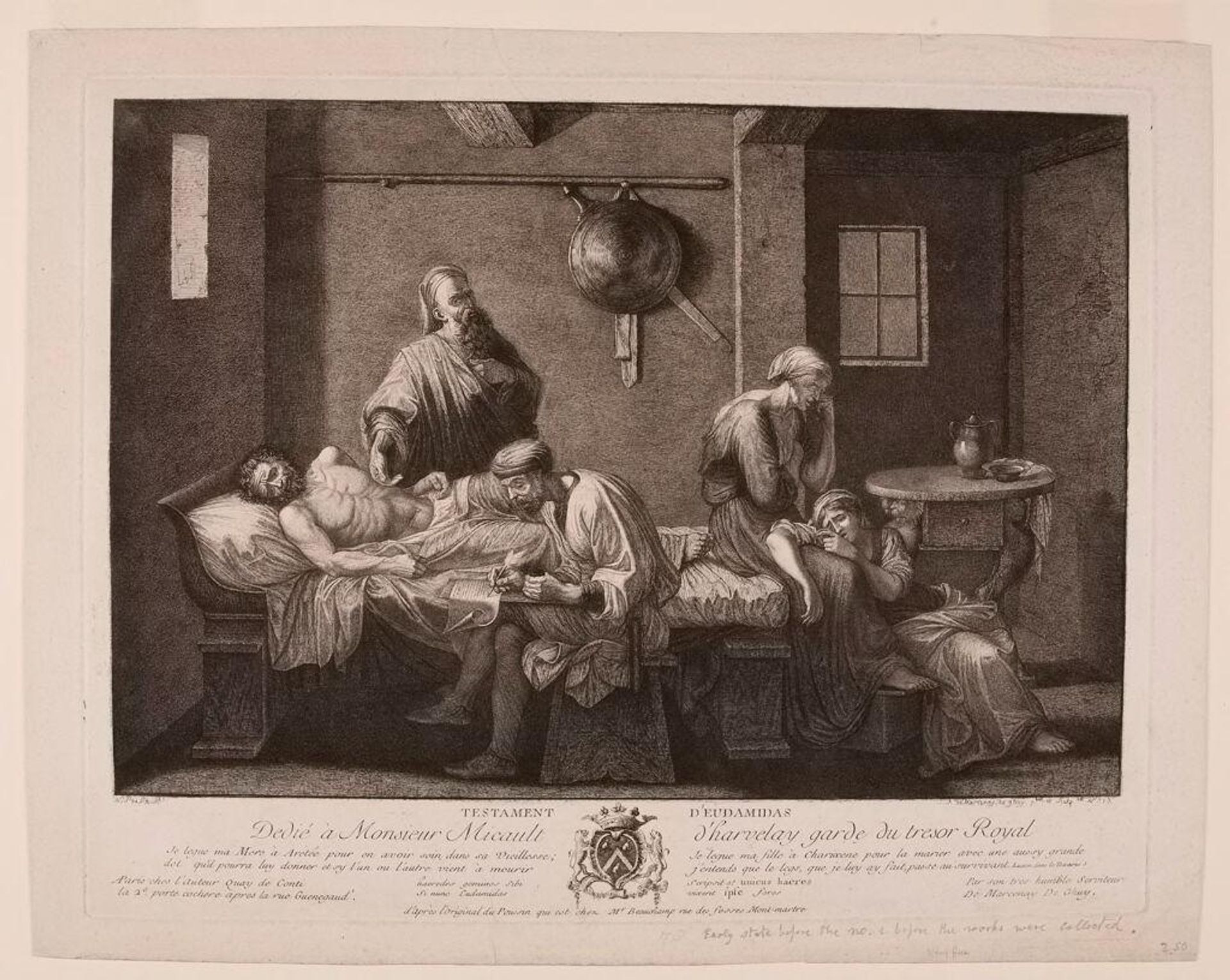 Testament of Eudamidas by Antoine de Marcenay de Ghuy