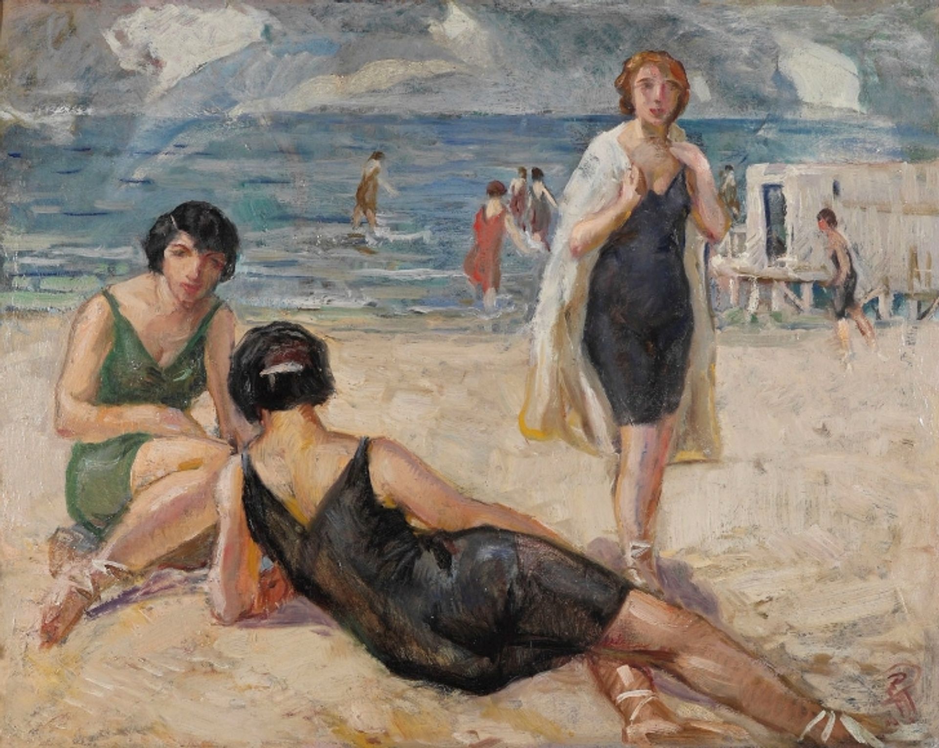 Ladies at Beach by Ibrahim Calli