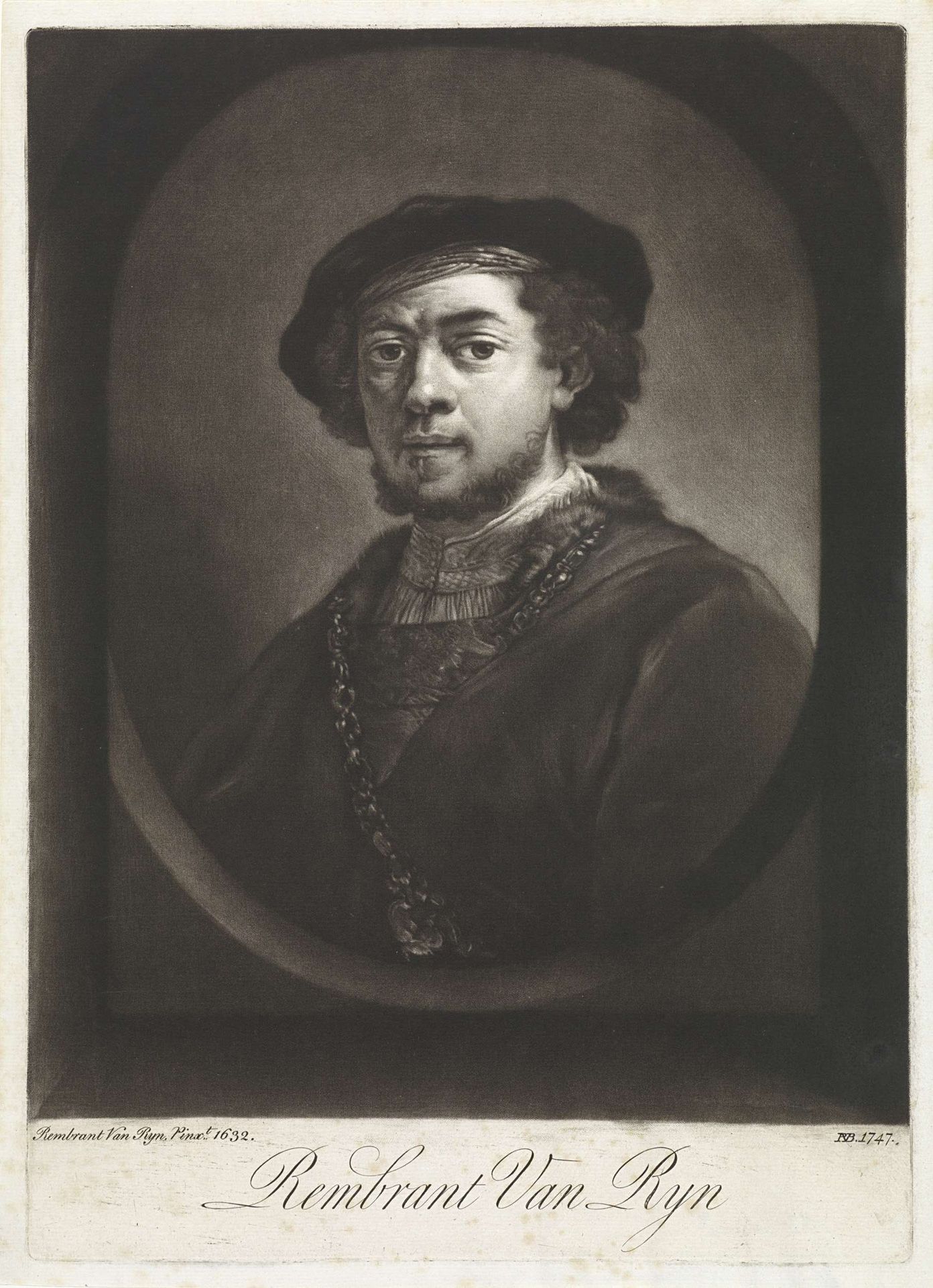 Portret van Rembrandt van Rijn by Pieter van Bleeck