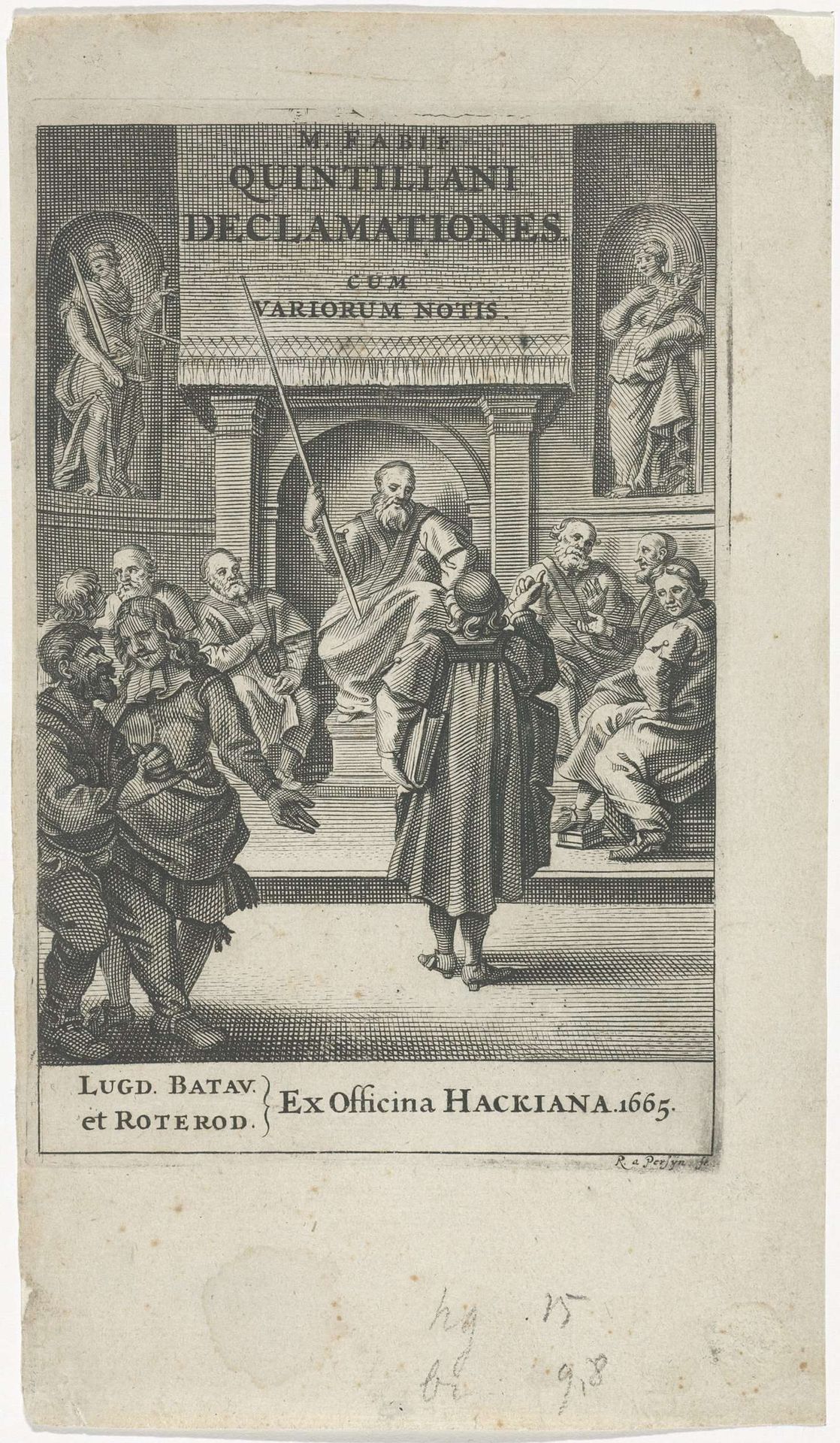 Kerkinterieur met geestelijken by Reinier van Persijn