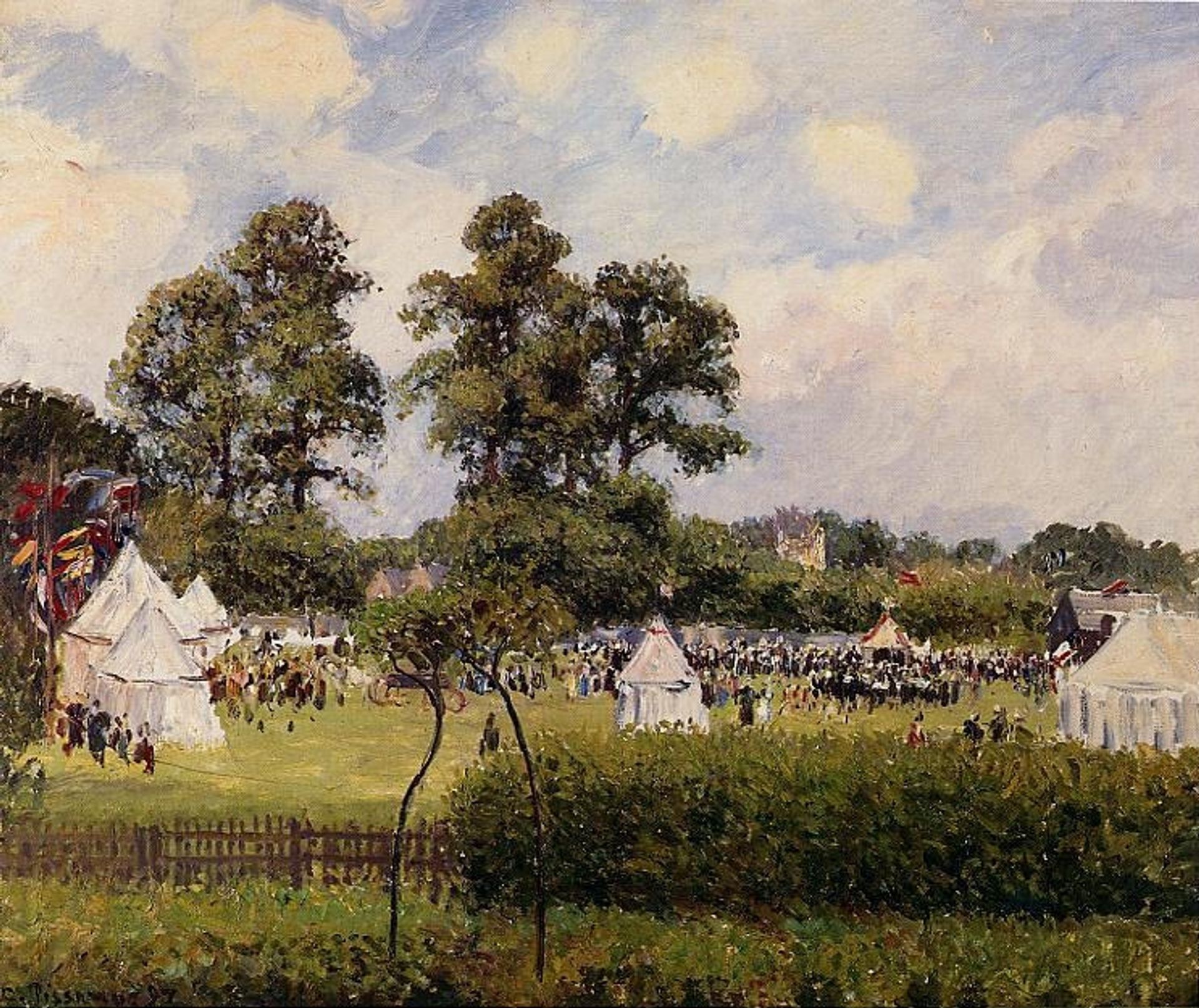 Jubilie Celebration at Bedford Park, London by Camille Pissarro