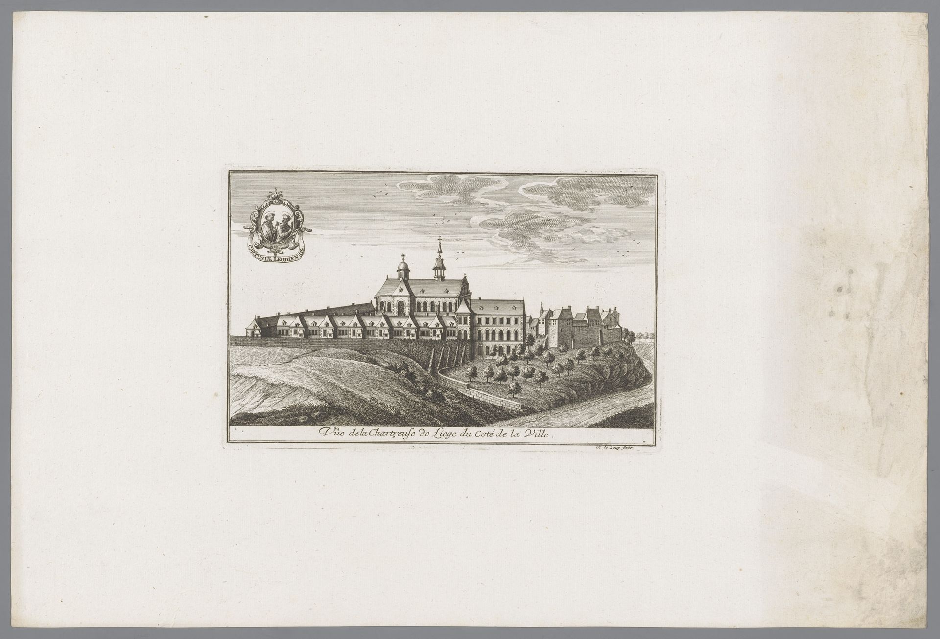 Gezicht op het Kartuizerklooster van Luik op de Mont Cornillon by Anonymous