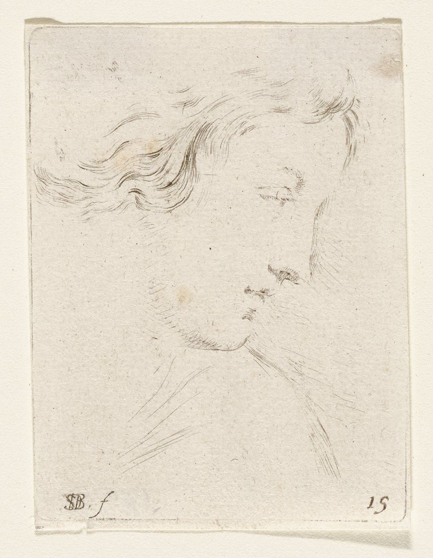 Tête de Femme de Profile by Stefano della Bella
